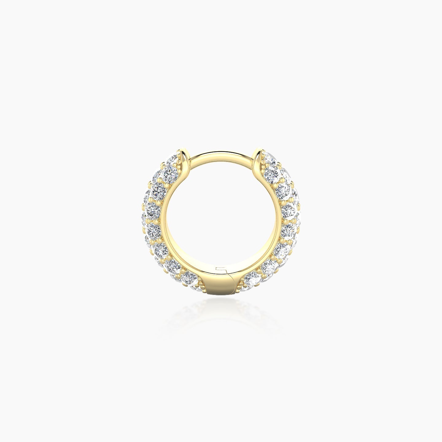 Theia | 18k Yellow Gold 6.5 mm Pave Diamond Hoop Piercing