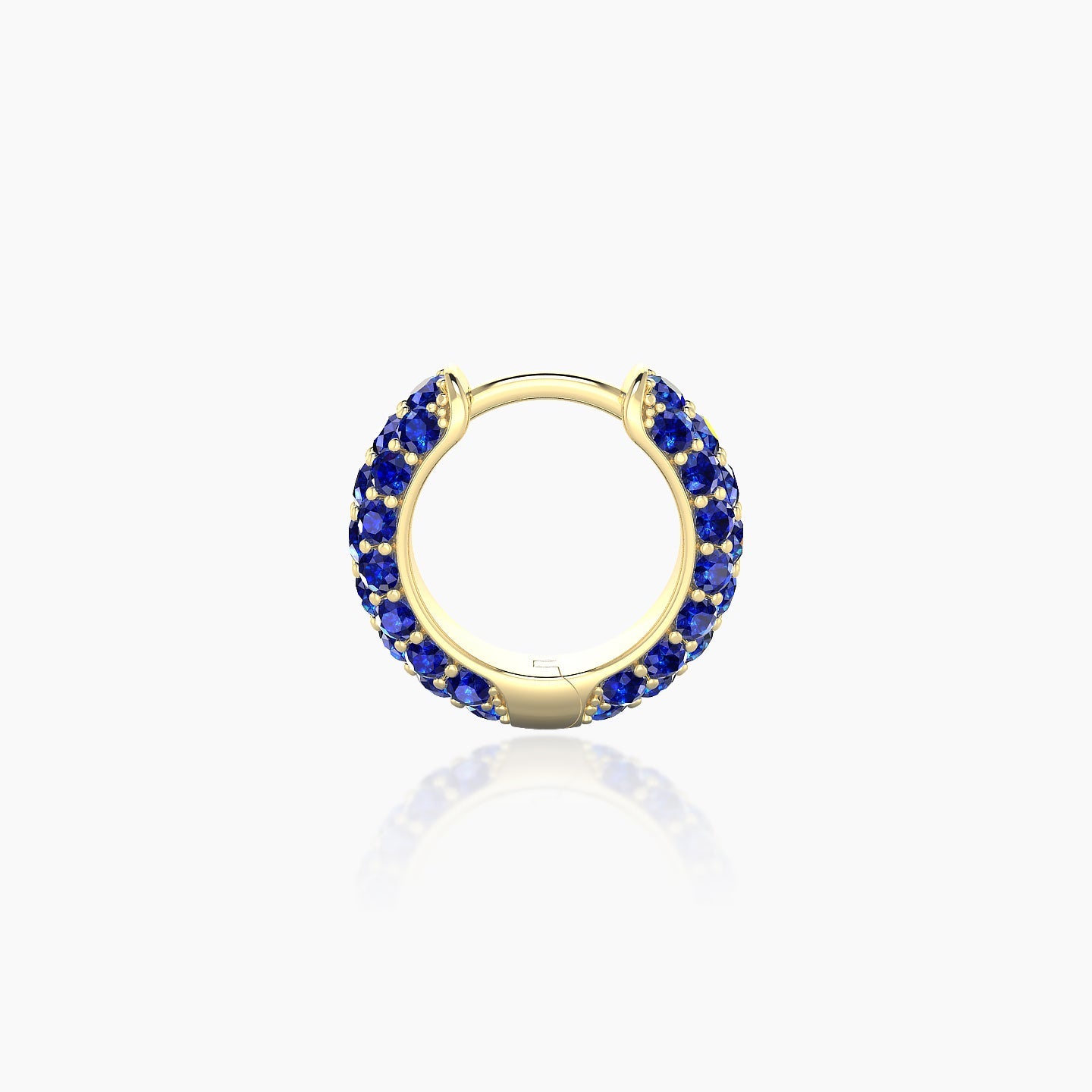 Theia | 18k Yellow Gold 6.5 mm Pave Sapphire Hoop Piercing