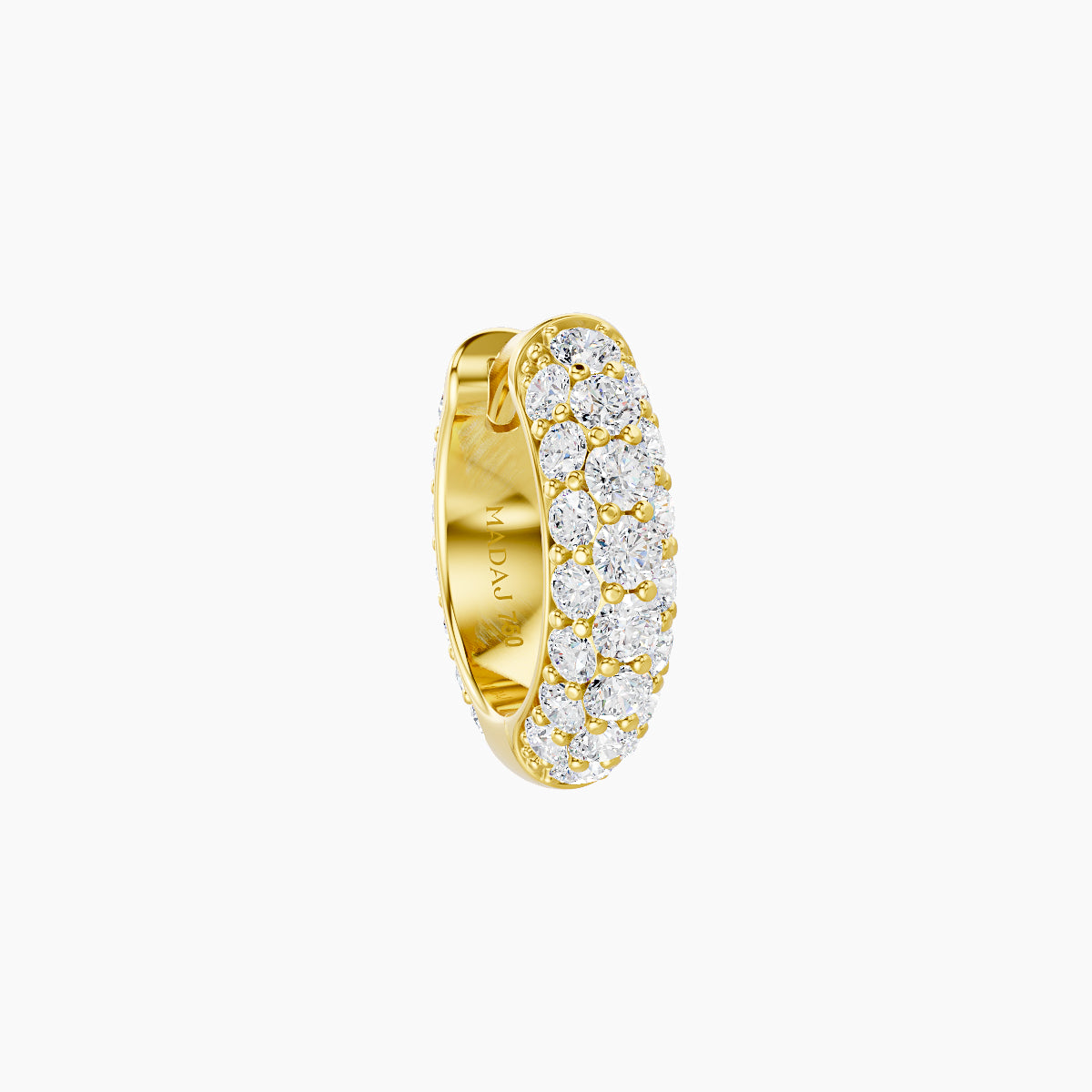Theia | 18k Yellow Gold 6.5 mm Pave Diamond Nose Ring Piercing