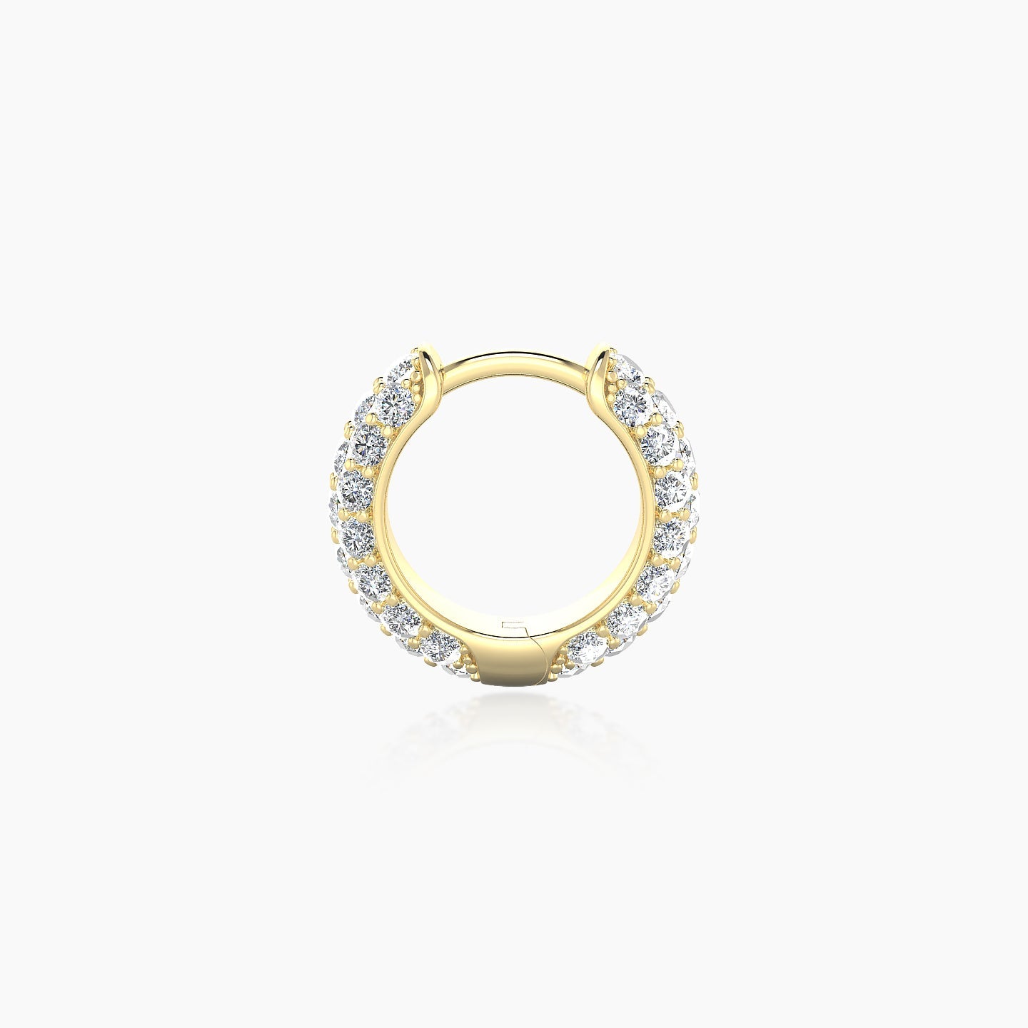 Theia | 18k Yellow Gold 6.5 mm Pave Diamond Nose Ring Piercing