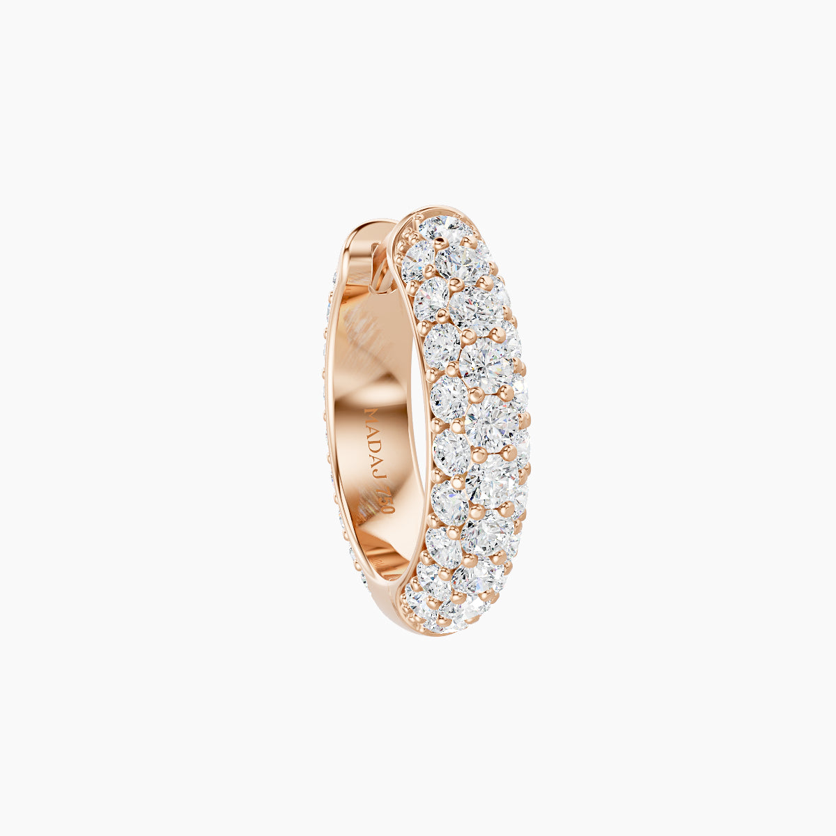 Theia | 18k Rose Gold 8 mm Pave Diamond Hoop Piercing
