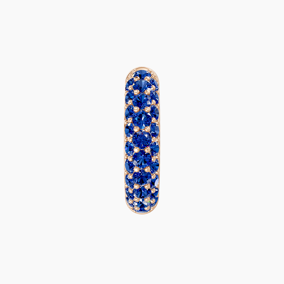 Theia | 18k Rose Gold 8 mm Pave Sapphire Hoop Piercing