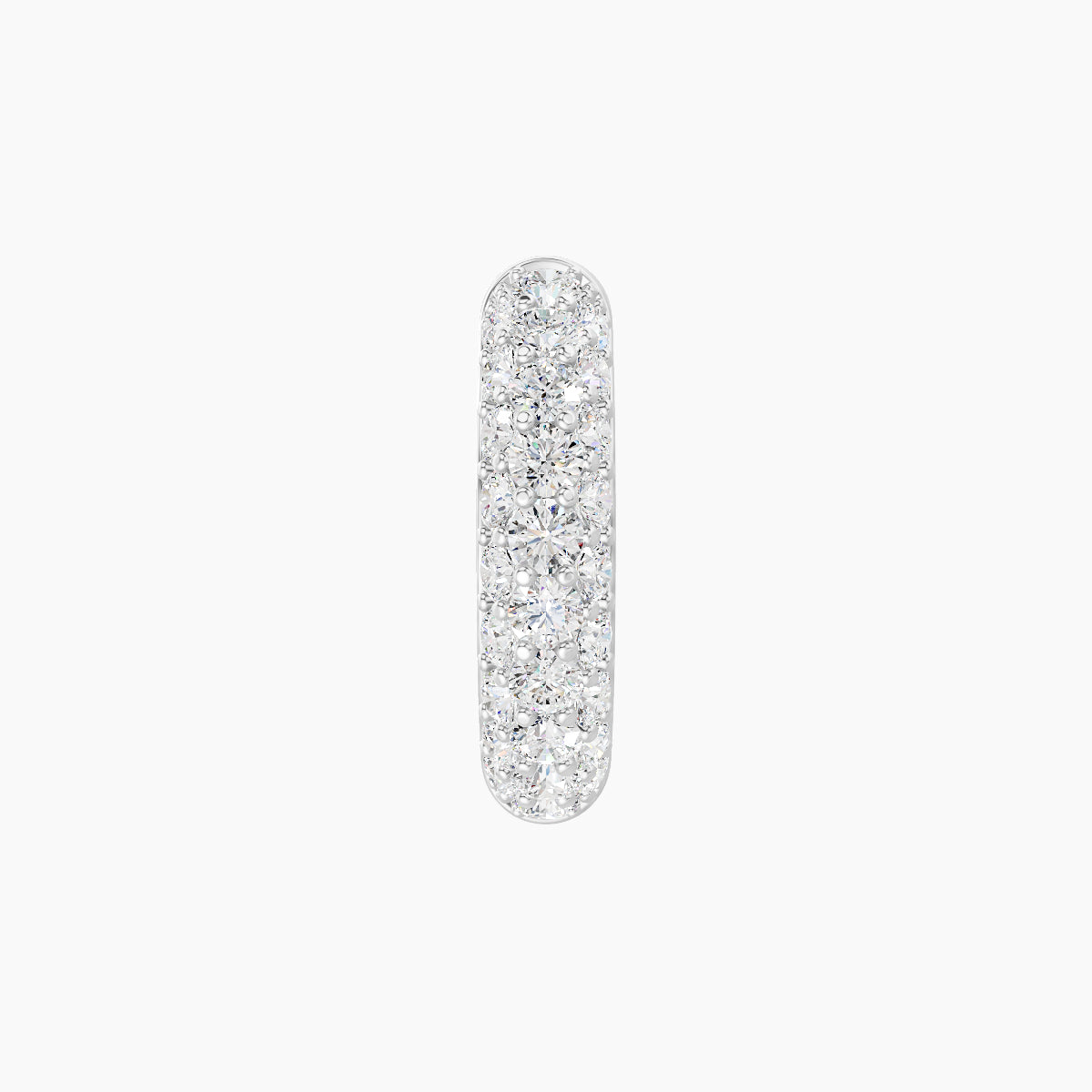 Theia | 18k White Gold 8 mm Pave Diamond Hoop Piercing