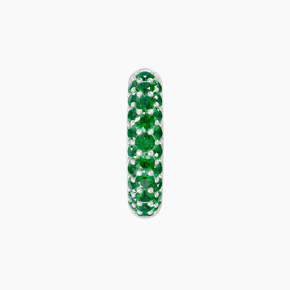 Theia | 18k White Gold 8 mm Pave Emerald Hoop Piercing