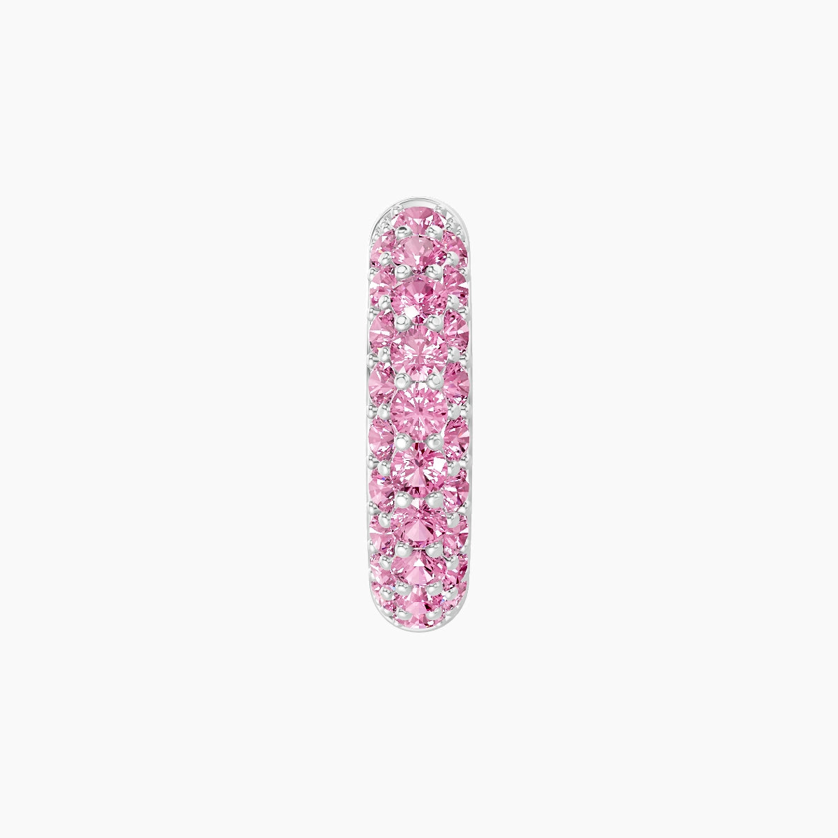 Theia | 18k White Gold 8 mm Pave Pink Sapphire Hoop Piercing