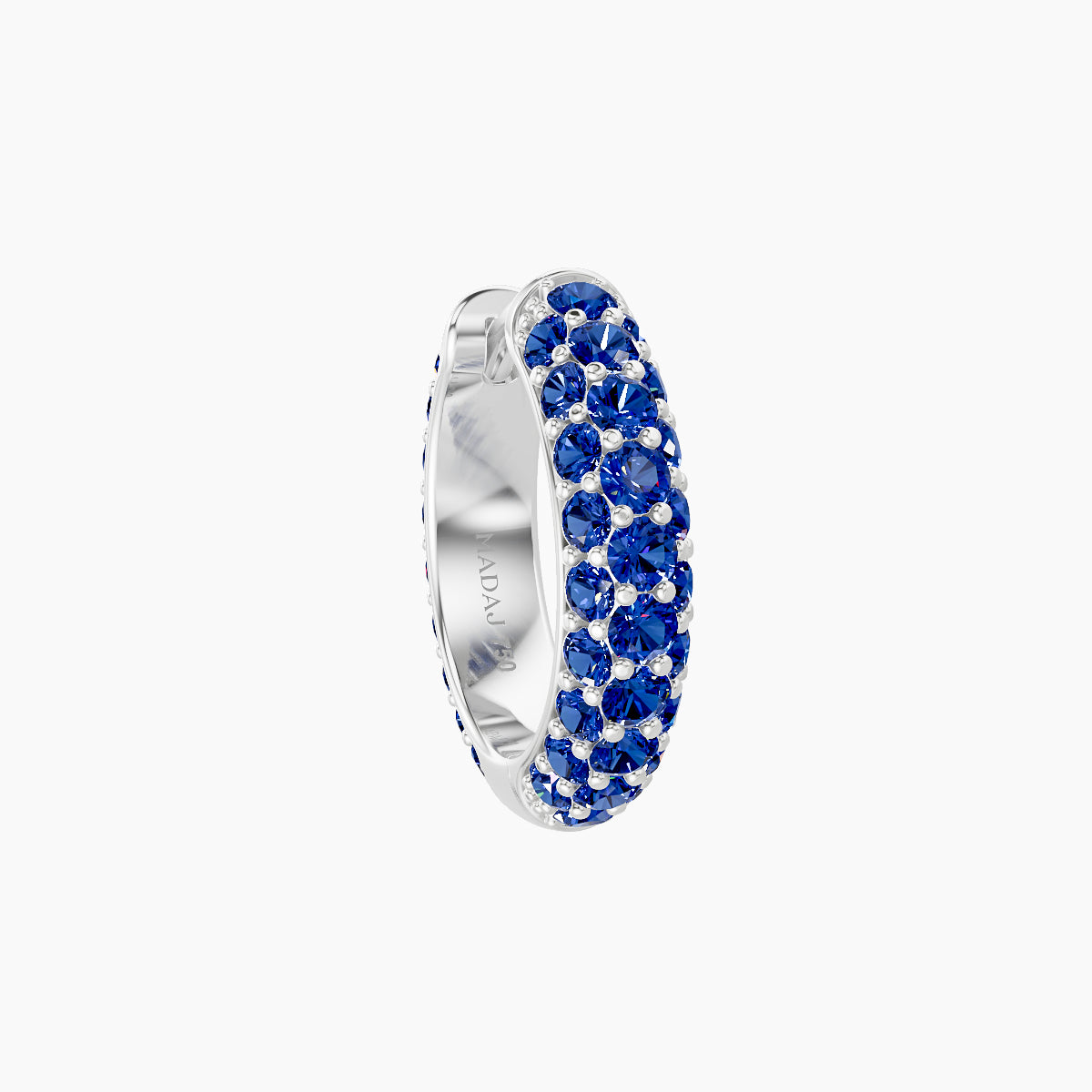 Theia | 18k White Gold 8 mm Pave Sapphire Hoop Piercing
