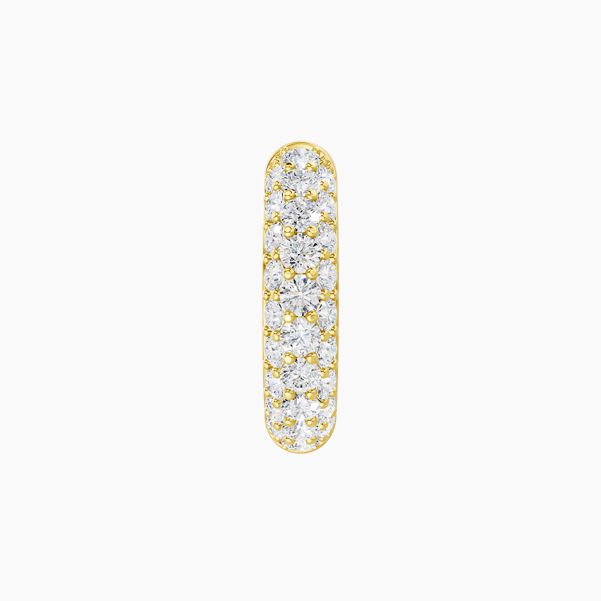 Theia | 18k Yellow Gold 8 mm Pave Diamond Hoop Piercing