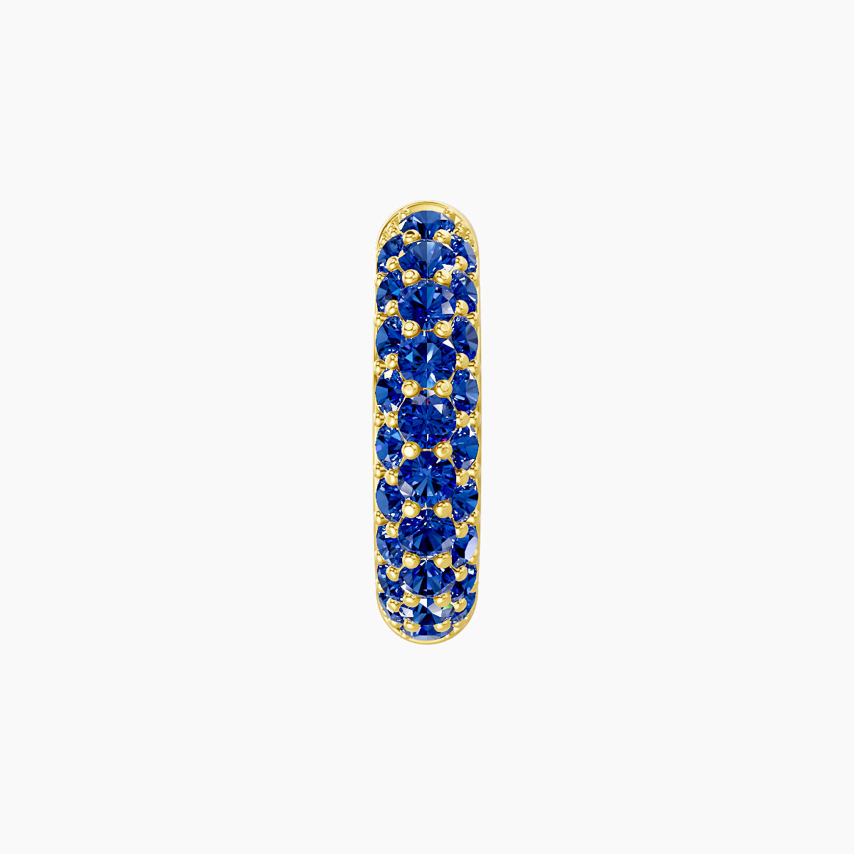 Theia | 18k Yellow Gold 8 mm Pave Sapphire Hoop Piercing