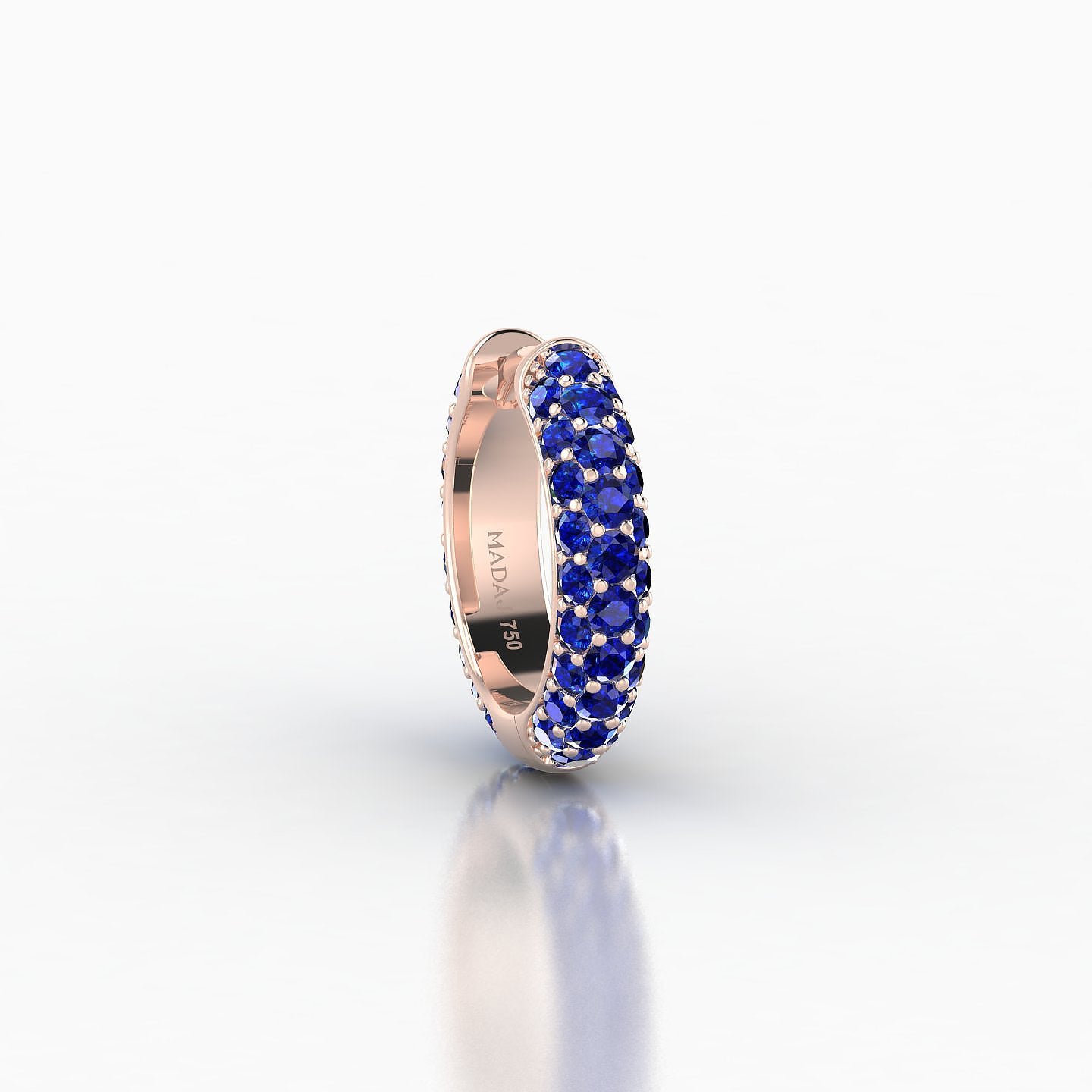 Theia | 18k Rose Gold 8 mm Pave Sapphire Hoop Piercing