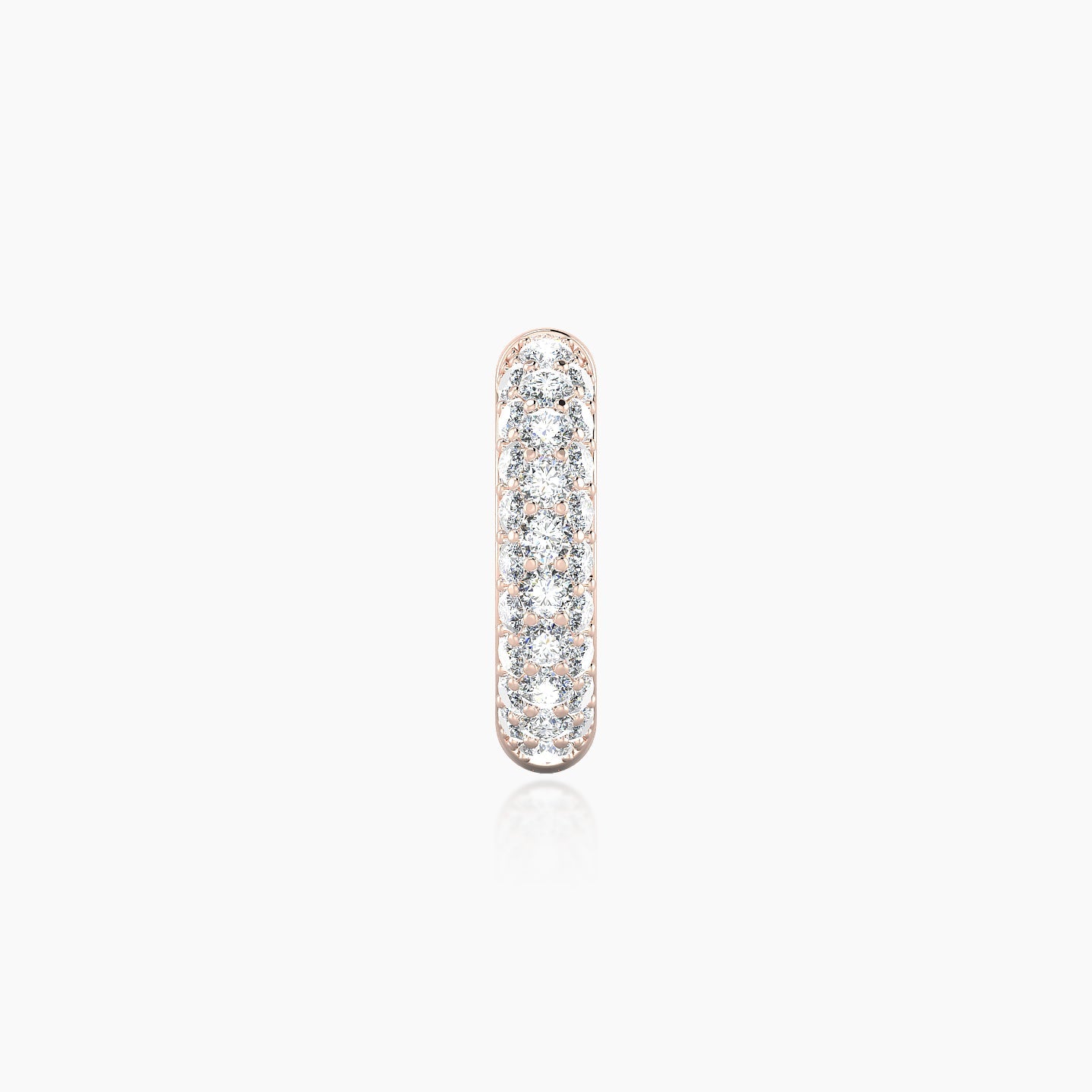 Theia | 18k Rose Gold 8 mm Pave Diamond Hoop Piercing