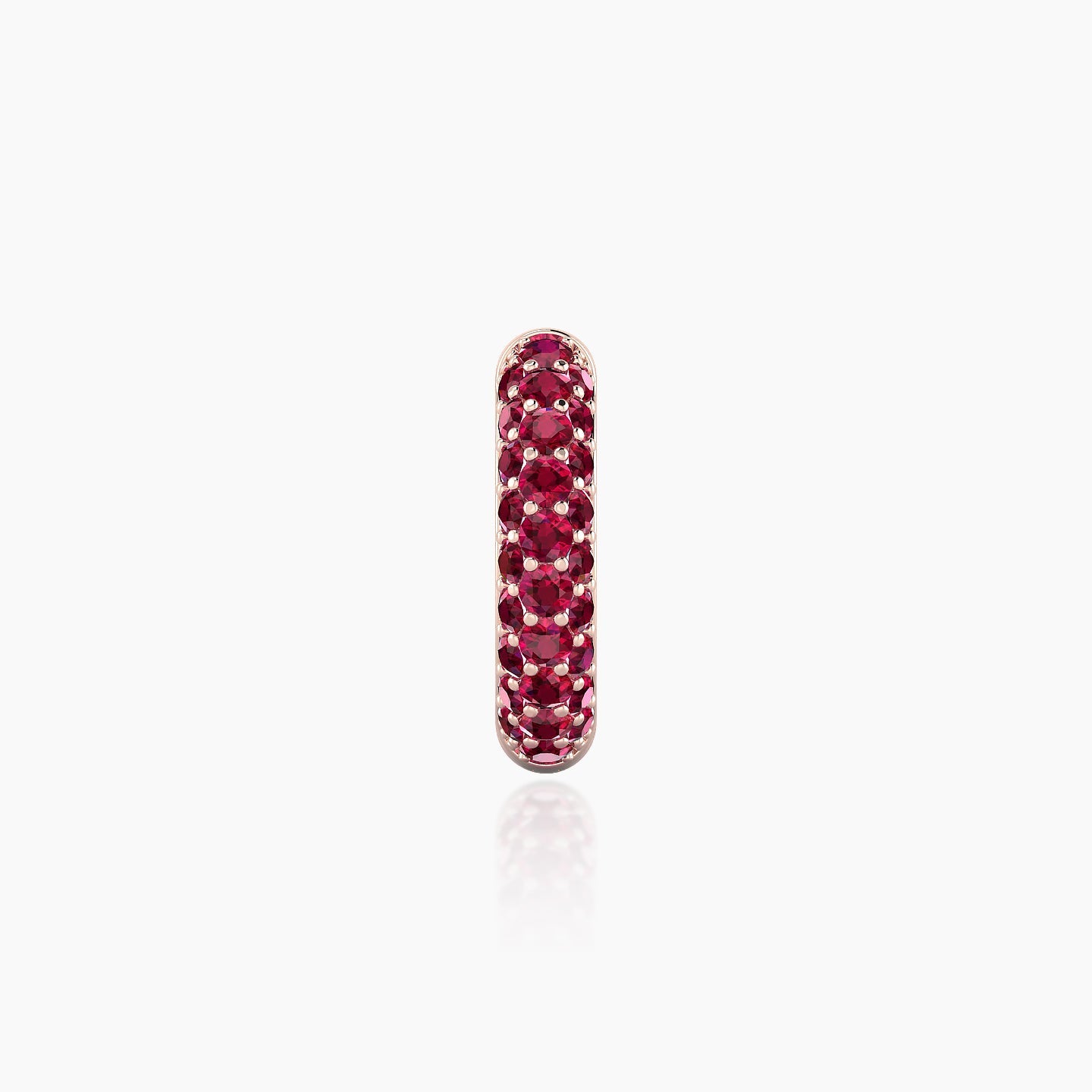 Theia | 18k Rose Gold 8 mm Pave Ruby Hoop Piercing