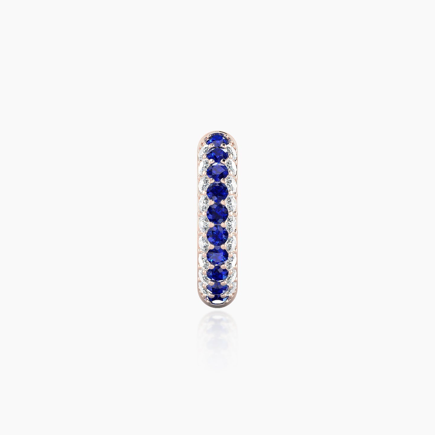 Theia | 18k Rose Gold 8 mm Pave Sapphire & Diamond Hoop Piercing