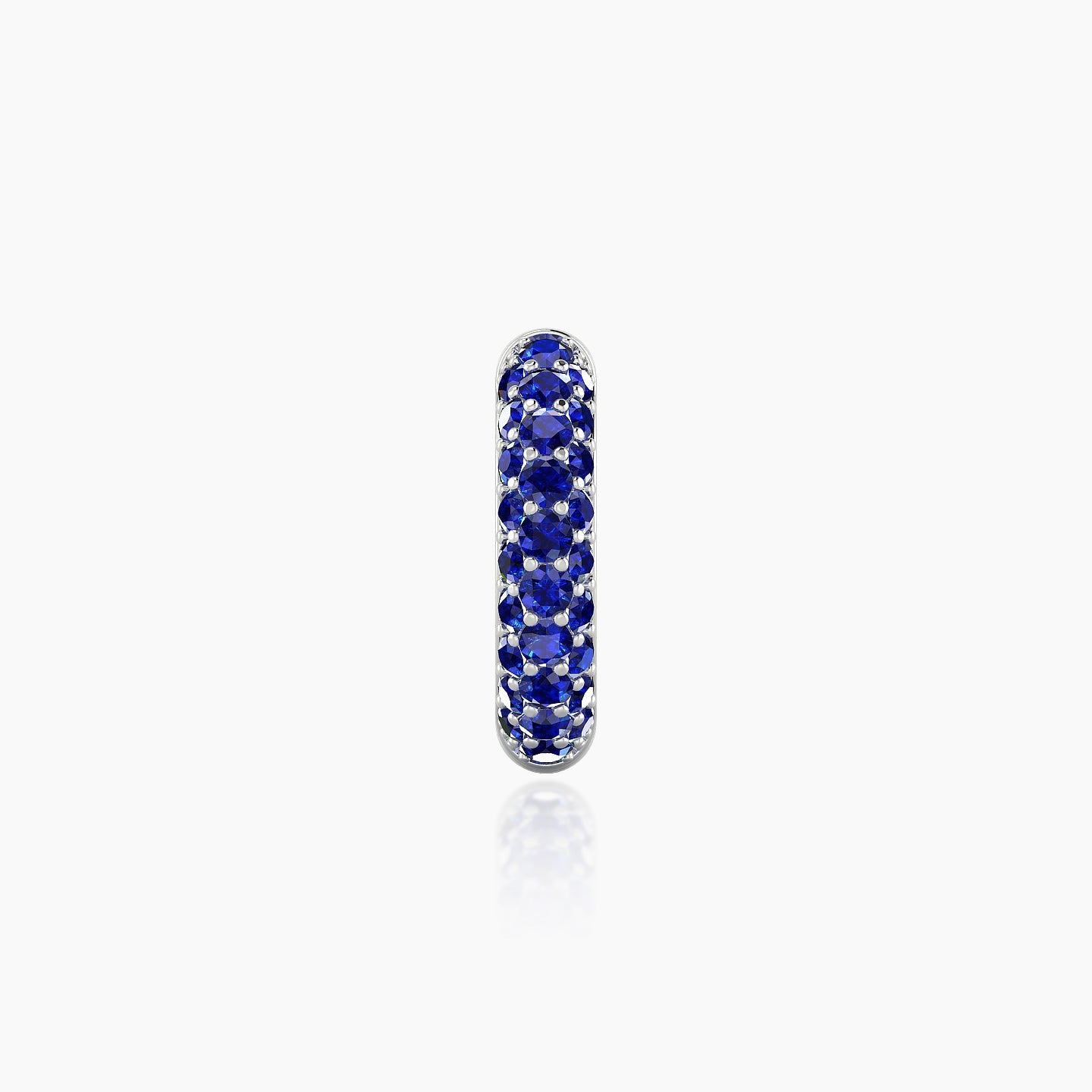 Theia | 18k White Gold 8 mm Pave Sapphire Hoop Piercing