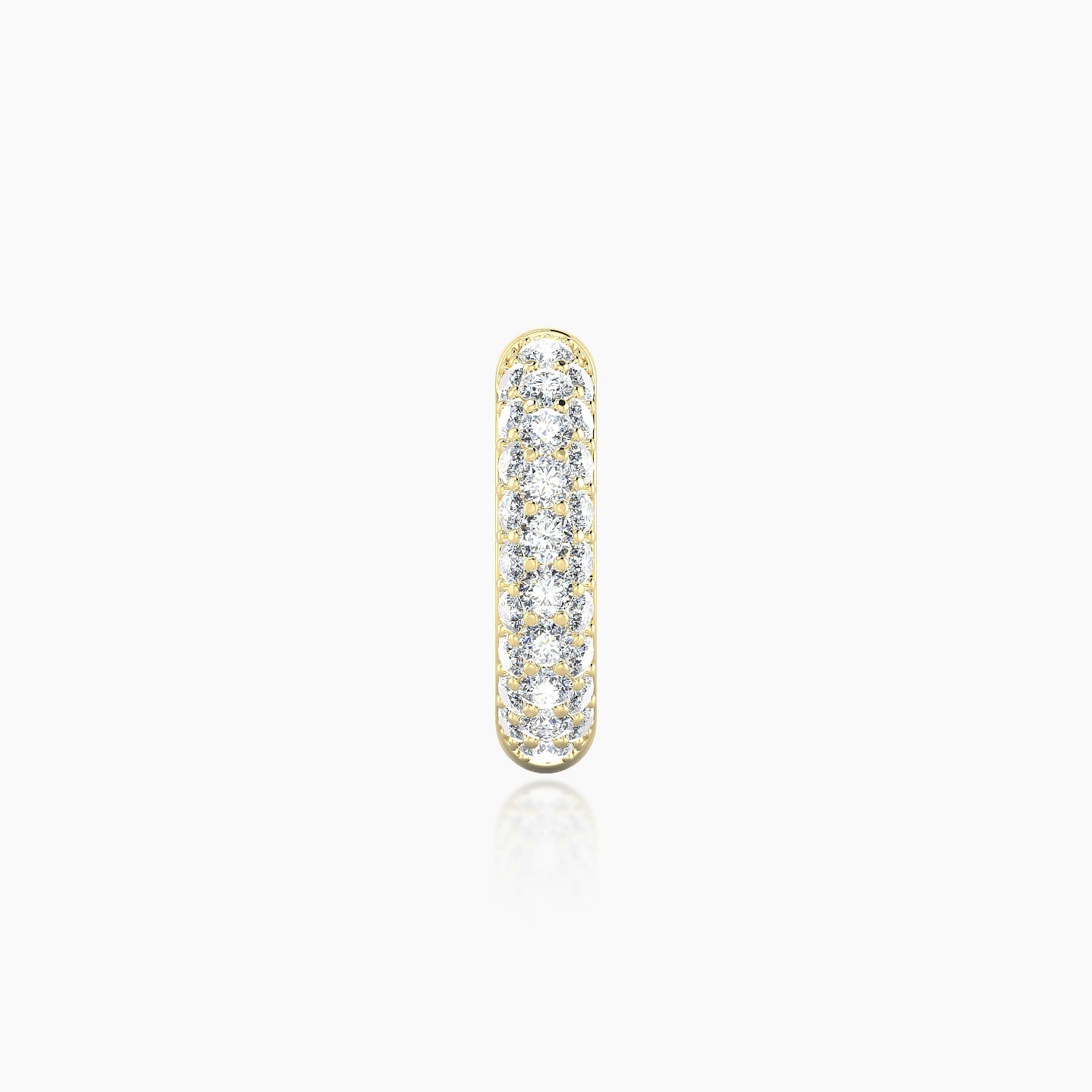 Theia | 18k Yellow Gold 8 mm Pave Diamond Hoop Piercing