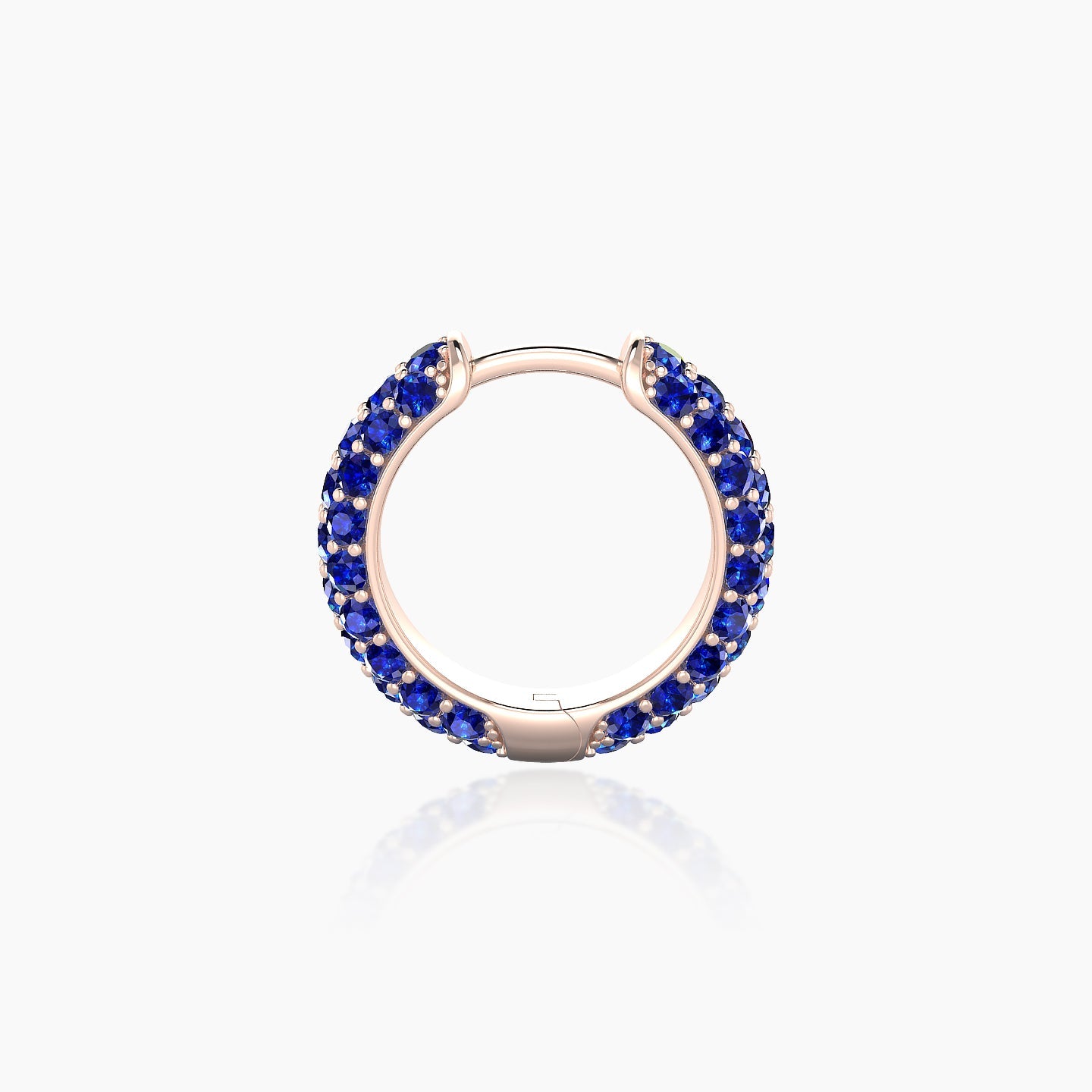 Theia | 18k Rose Gold 8 mm Pave Sapphire Hoop Piercing