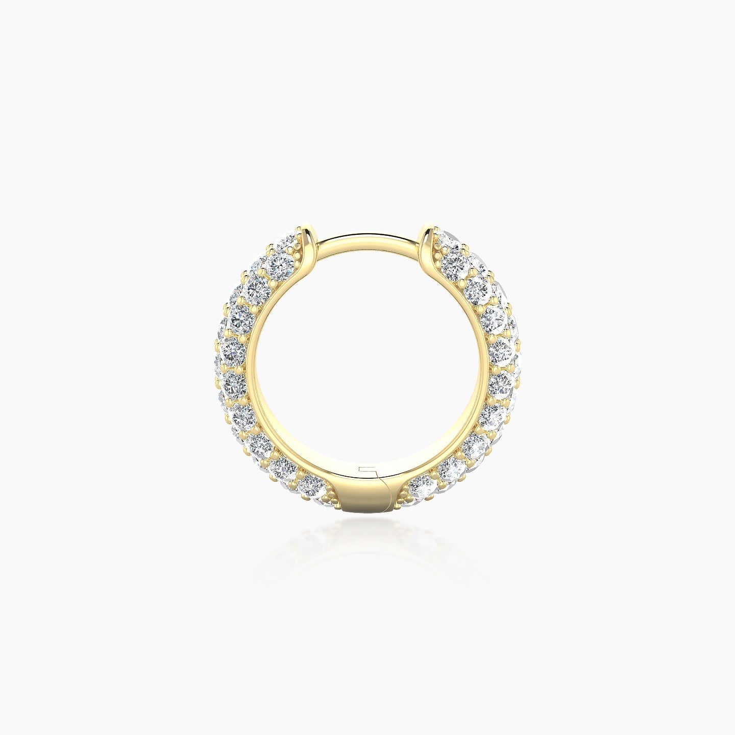 Theia | 18k Yellow Gold 8 mm Pave Diamond Hoop Piercing