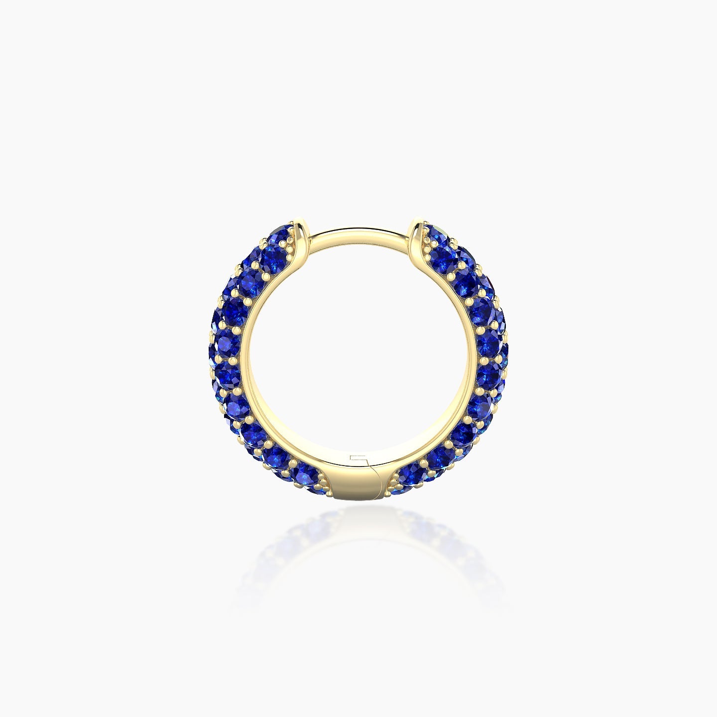 Theia | 18k Yellow Gold 8 mm Pave Sapphire Hoop Piercing