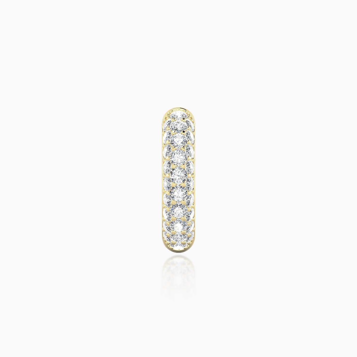 Theia | 18k Yellow Gold 8 mm Pave Diamond Nose Ring Piercing