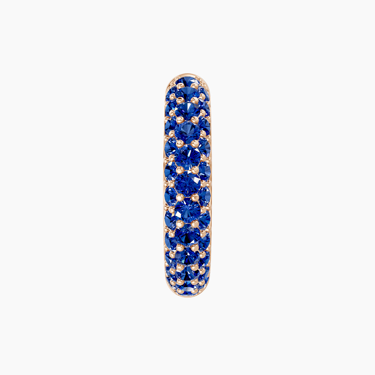 Theia | 18k Rose Gold 9.5 mm Pave Sapphire Hoop Piercing