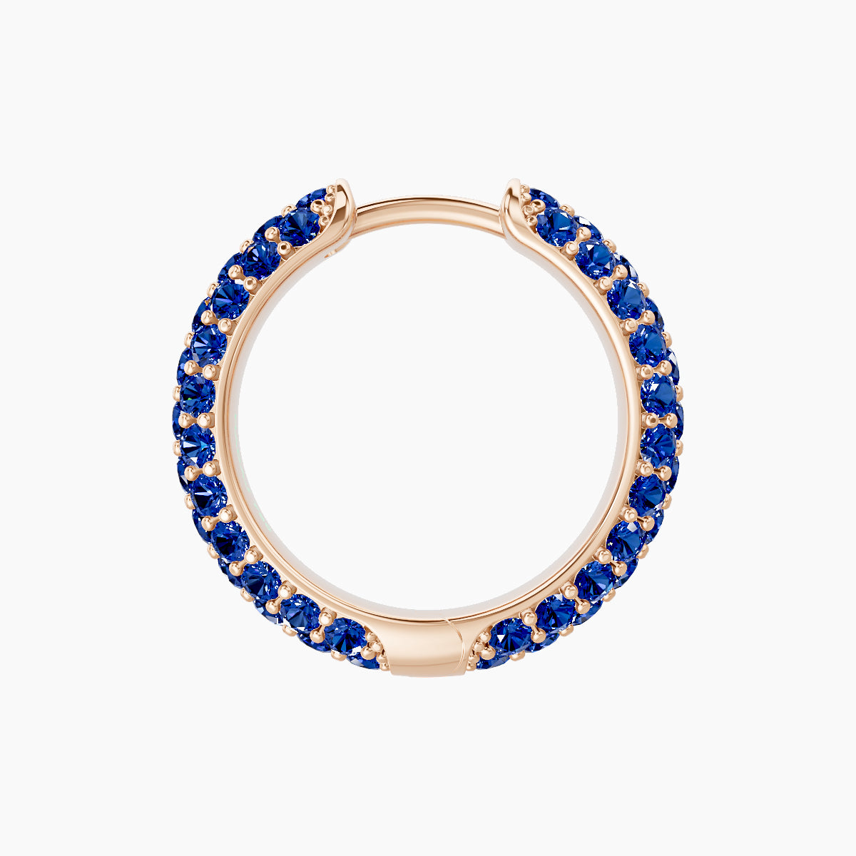 Theia | 18k Rose Gold 9.5 mm Pave Sapphire Hoop Piercing