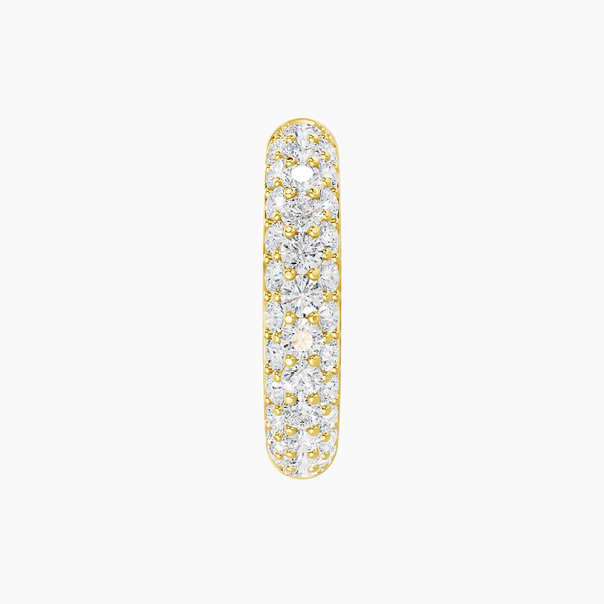 Theia | 18k Yellow Gold 9.5 mm Pave Diamond Hoop Piercing