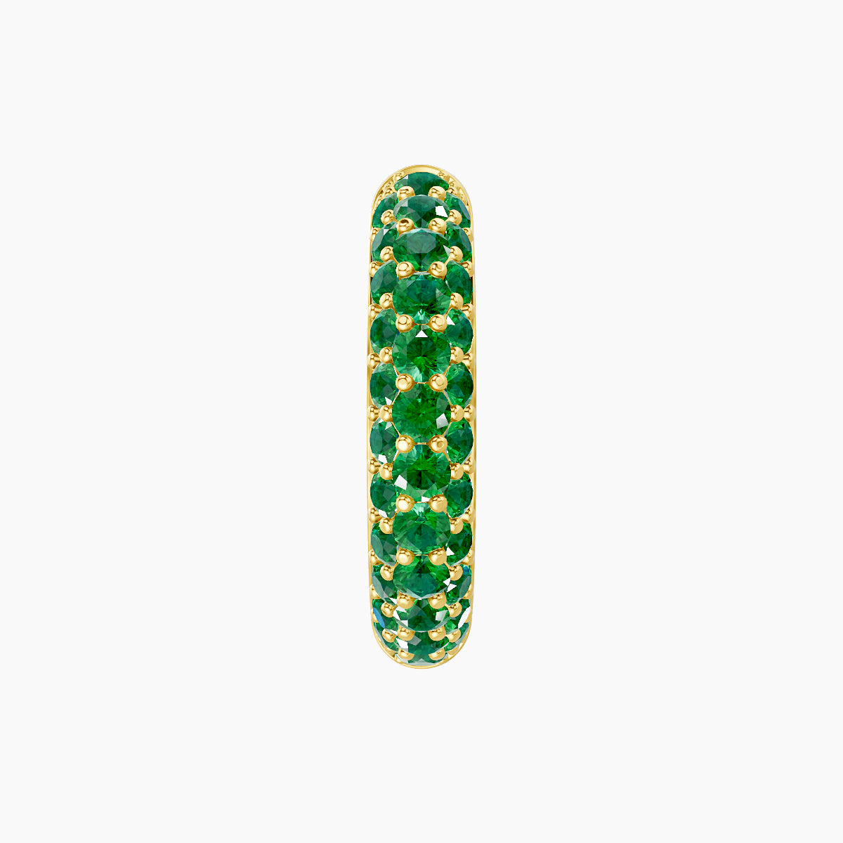Theia | 18k Yellow Gold 9.5 mm Pave Emerald Hoop Piercing