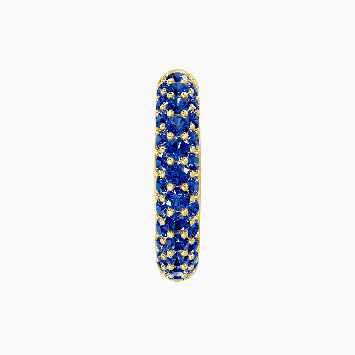 Theia | 18k Yellow Gold 9.5 mm Pave Sapphire Hoop Piercing