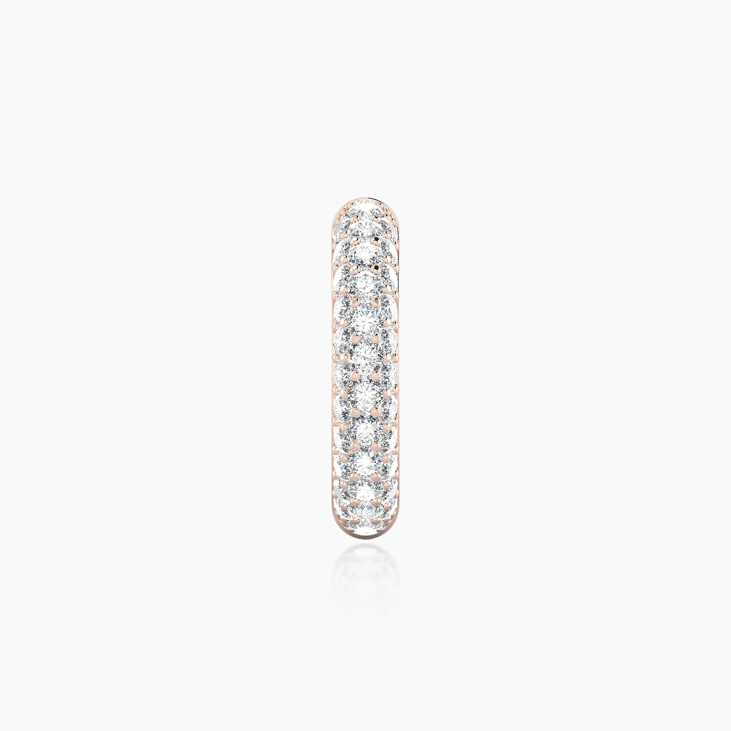 Theia | 18k Rose Gold 9.5 mm Pave Diamond Hoop Piercing