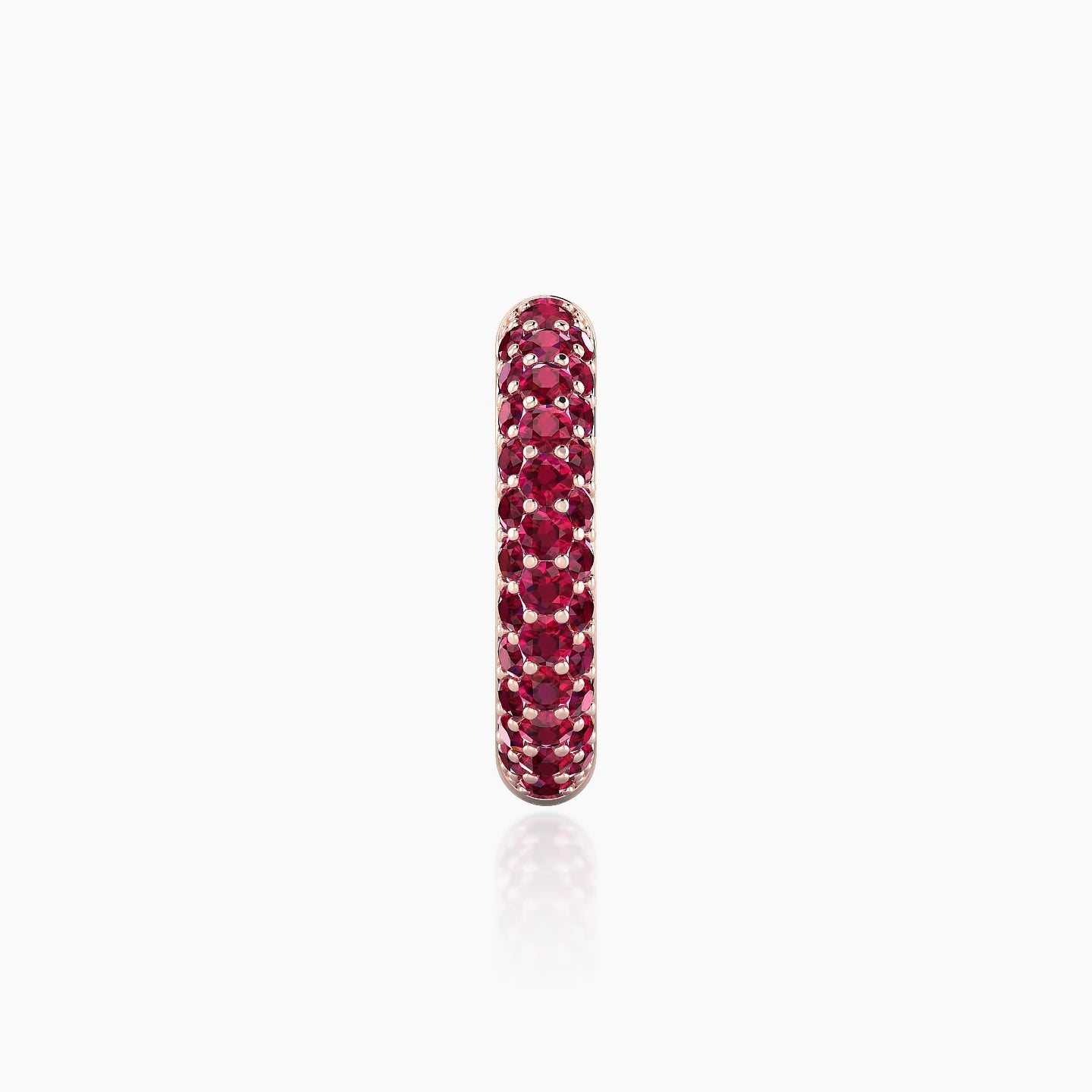 Theia | 18k Rose Gold 9.5 mm Pave Ruby Hoop Piercing