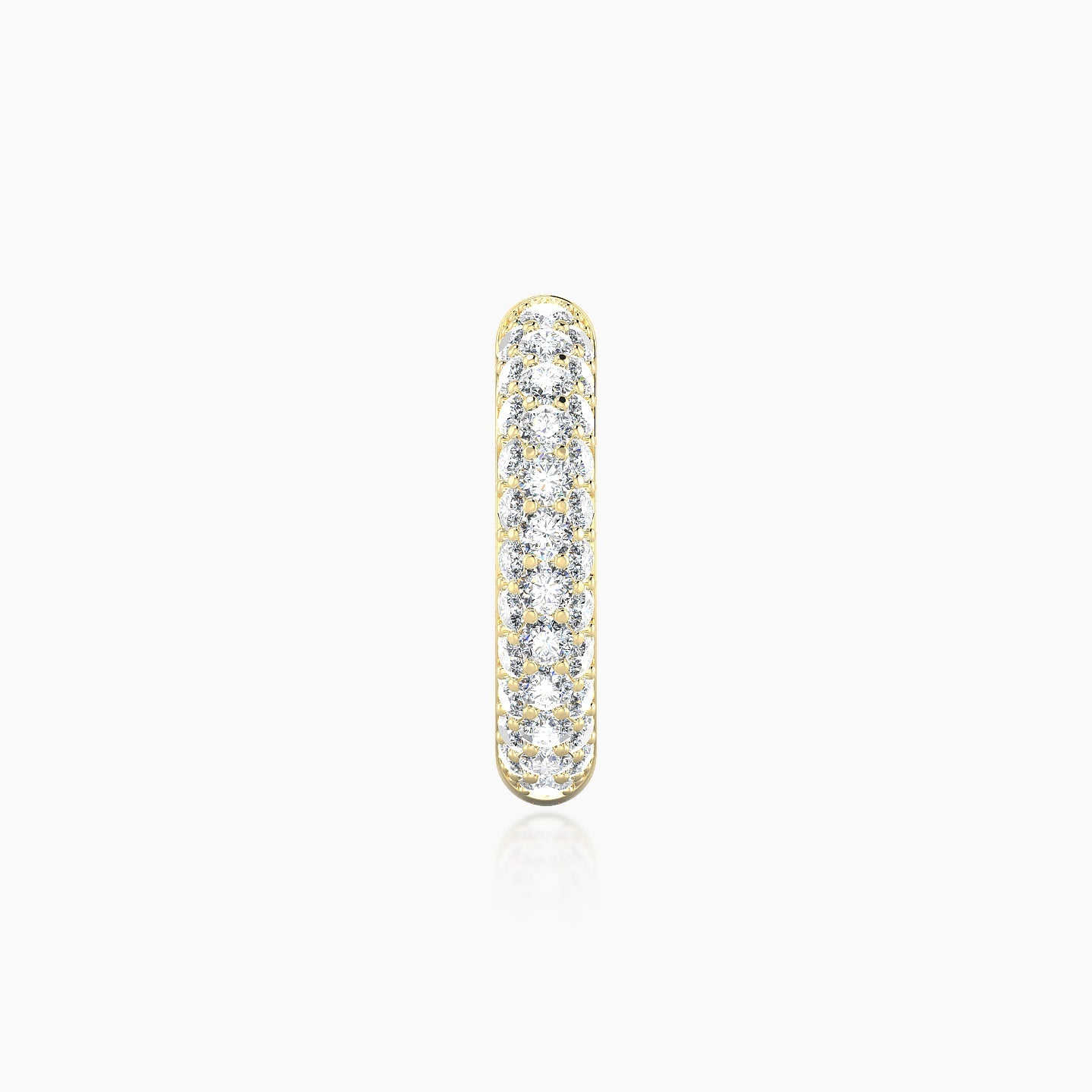 Theia | 18k Yellow Gold 9.5 mm Pave Diamond Hoop Piercing