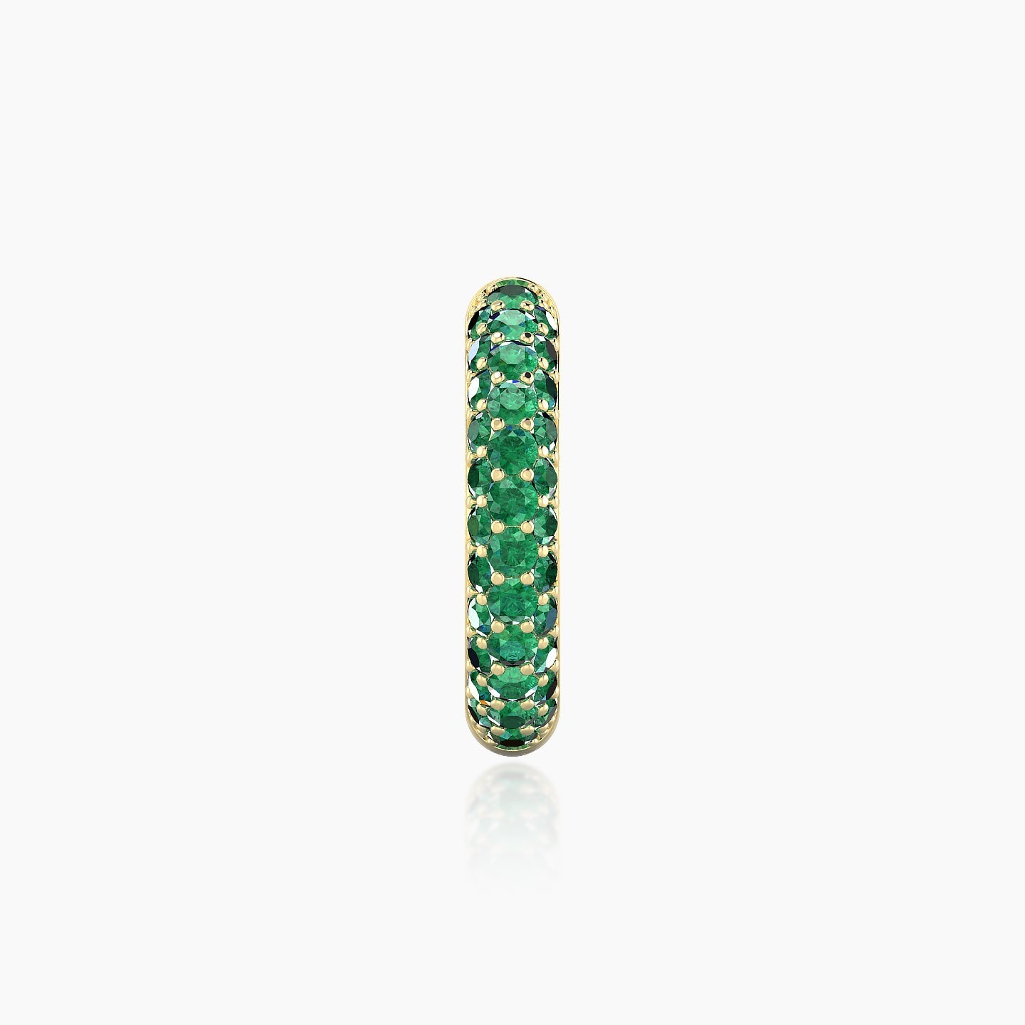 Theia | 18k Yellow Gold 9.5 mm Pave Emerald Hoop Piercing