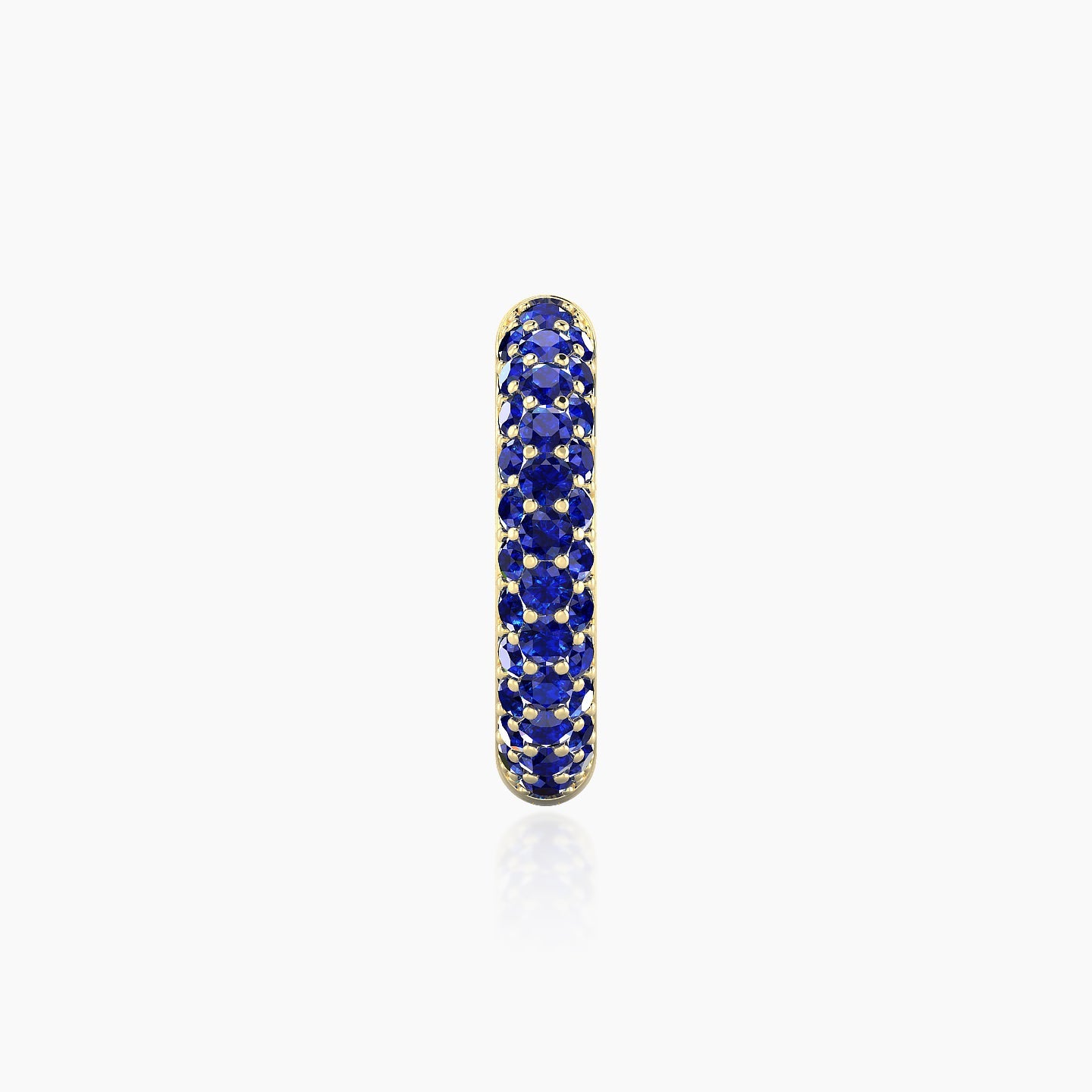 Theia | 18k Yellow Gold 9.5 mm Pave Sapphire Hoop Piercing