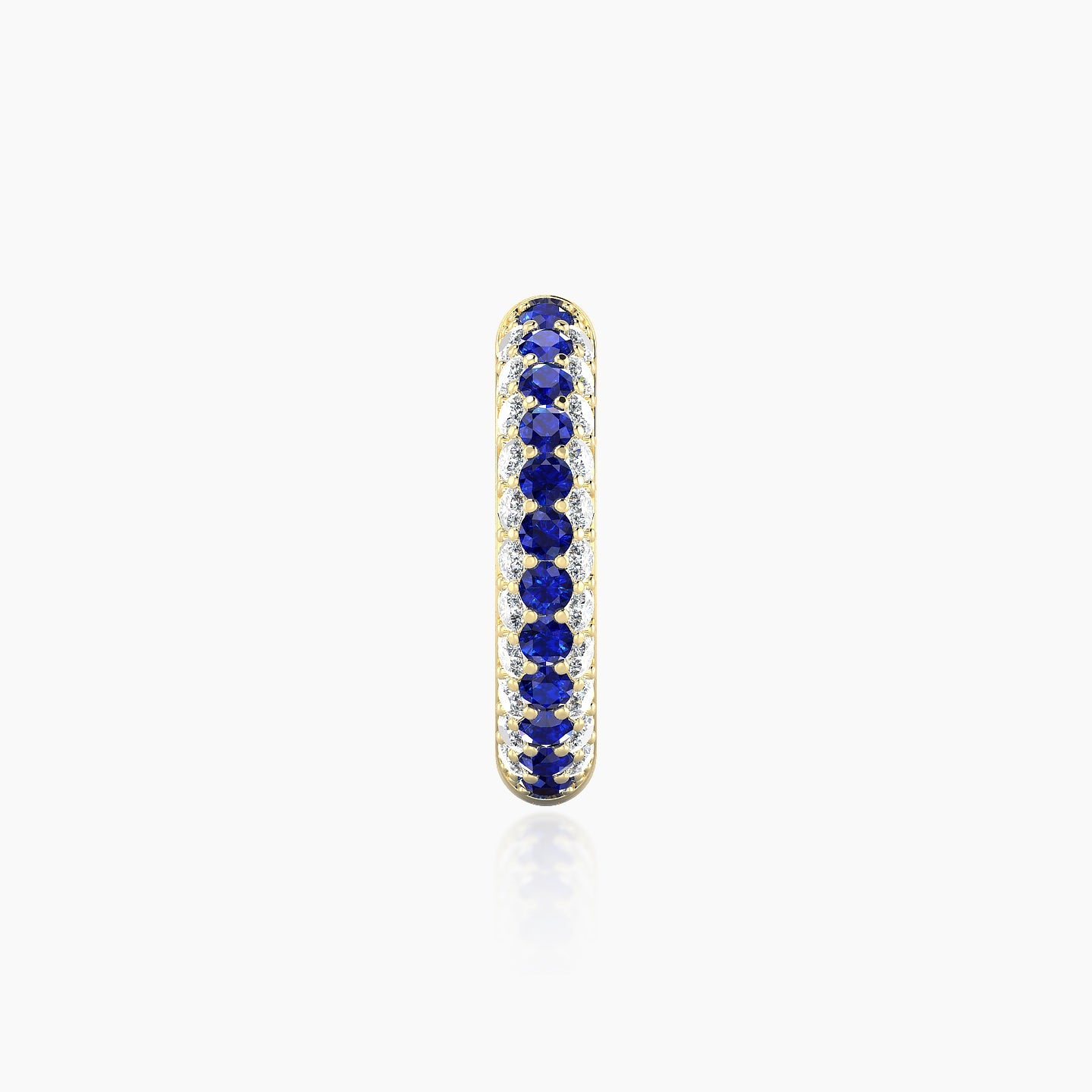 Theia | 18k Yellow Gold 9.5 mm Pave Sapphire & Diamond Hoop Piercing