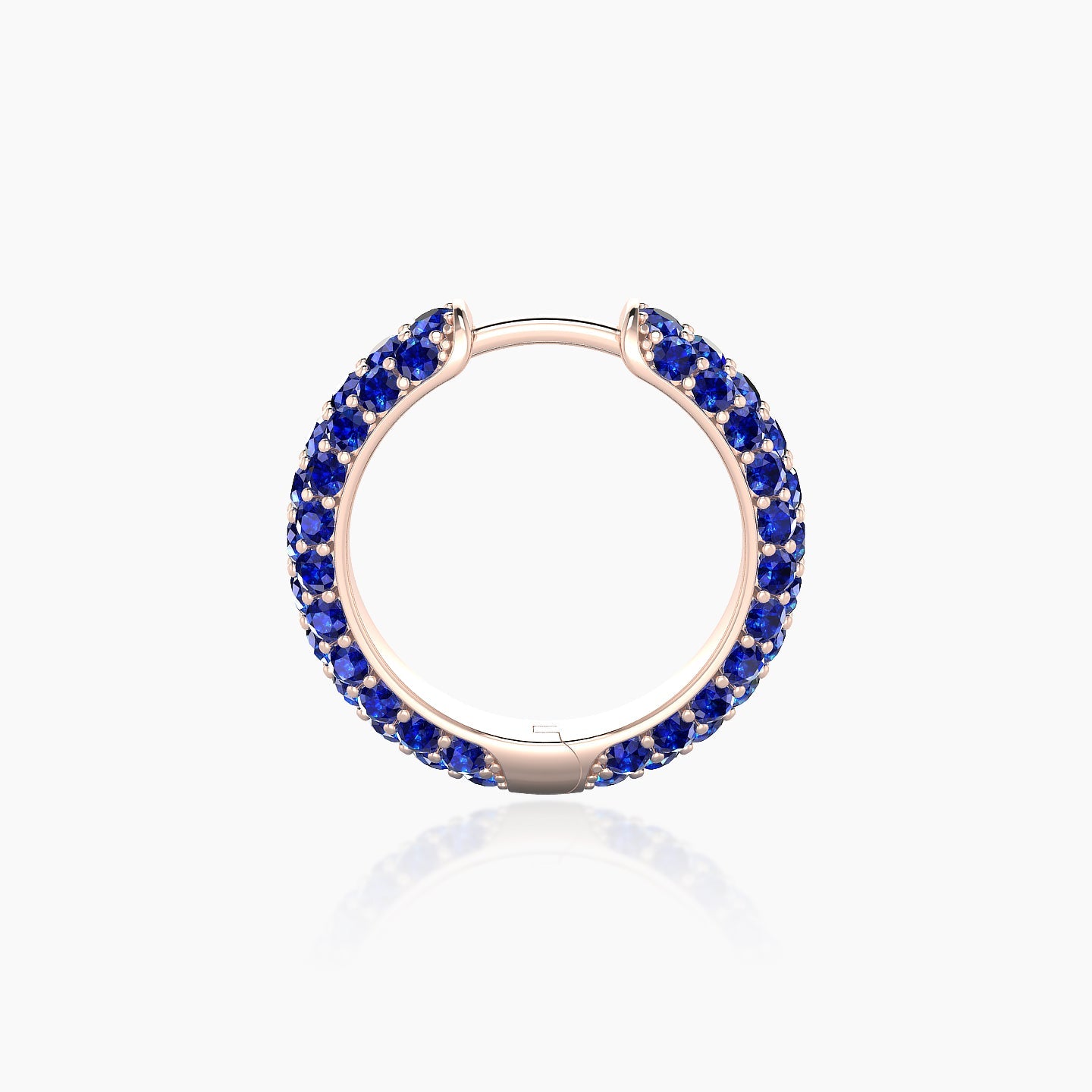 Theia | 18k Rose Gold 9.5 mm Pave Sapphire Hoop Piercing