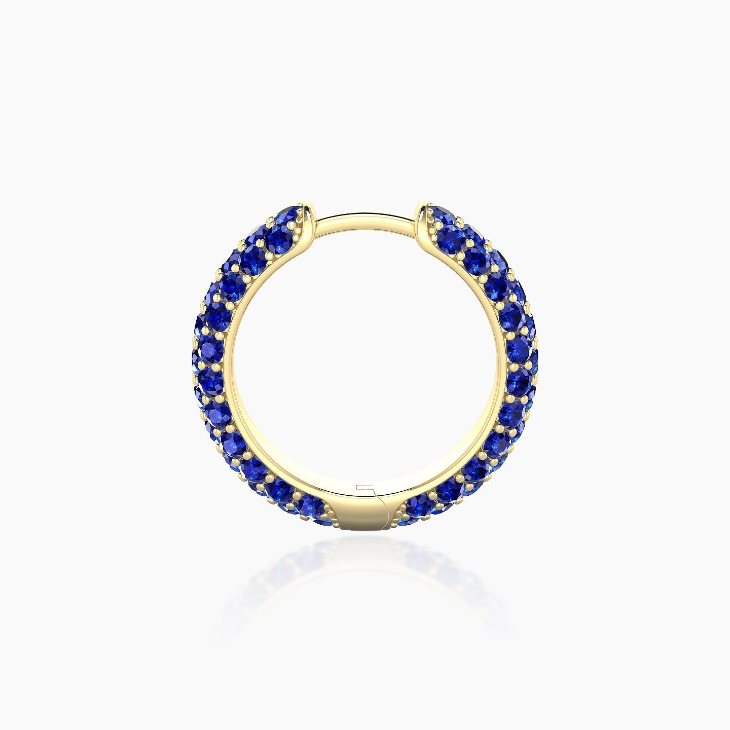 Theia | 18k Yellow Gold 9.5 mm Pave Sapphire Hoop Piercing