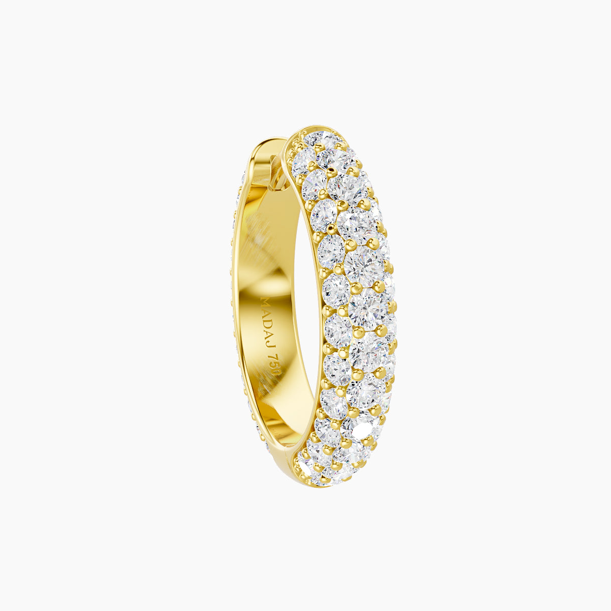 Theia | 18k Yellow Gold 9.5 mm Pave Diamond Nose Ring Piercing