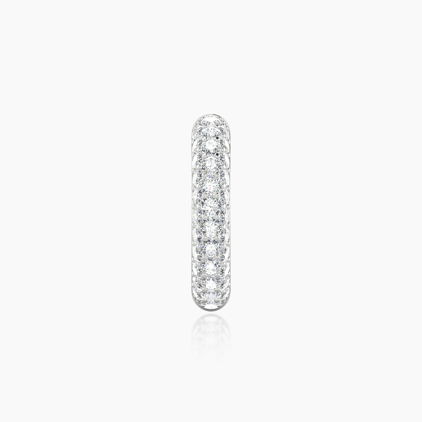 Theia | 18k White Gold 9.5 mm Pave Diamond Nose Ring Piercing