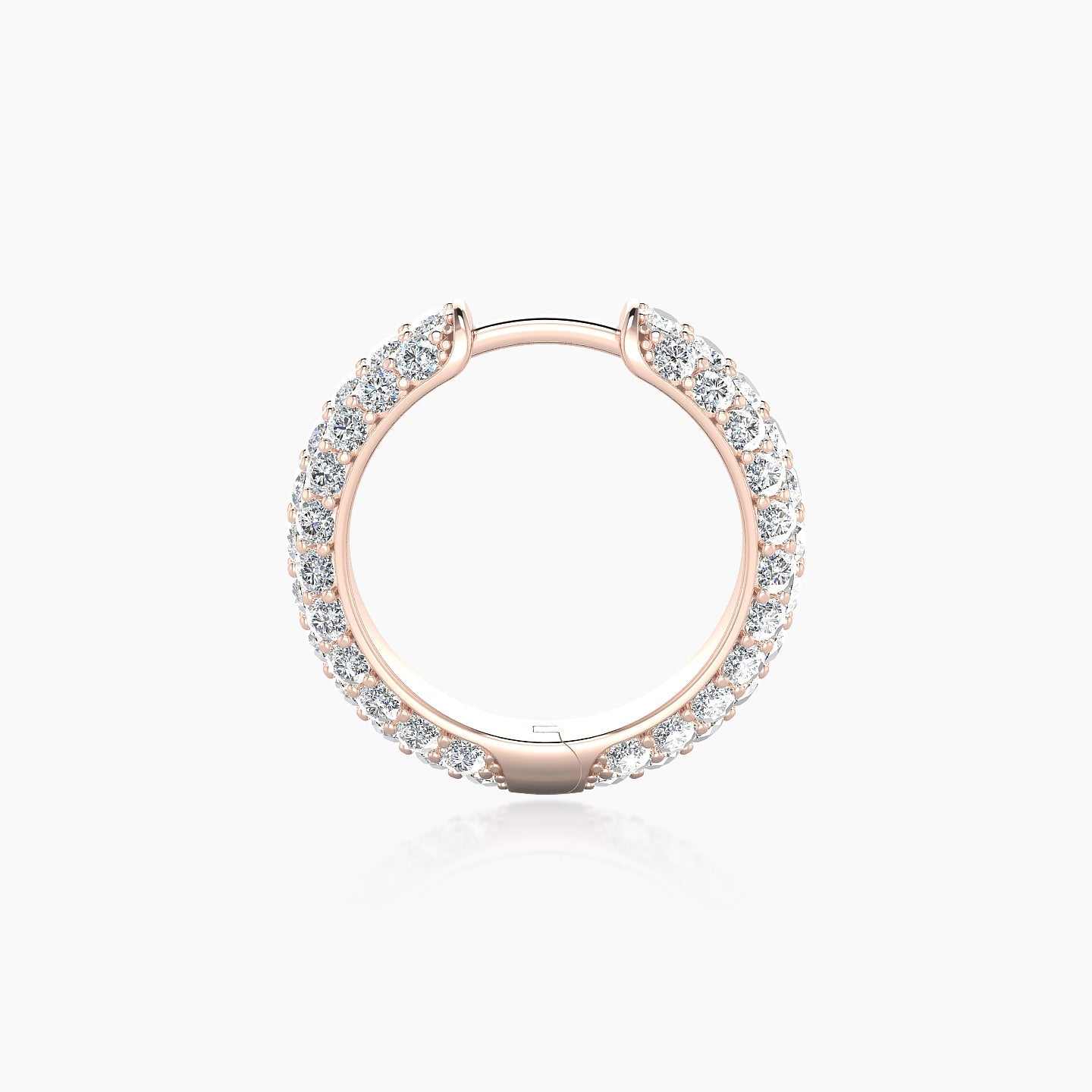 Theia | 18k Rose Gold 9.5 mm Pave Diamond Nose Ring Piercing