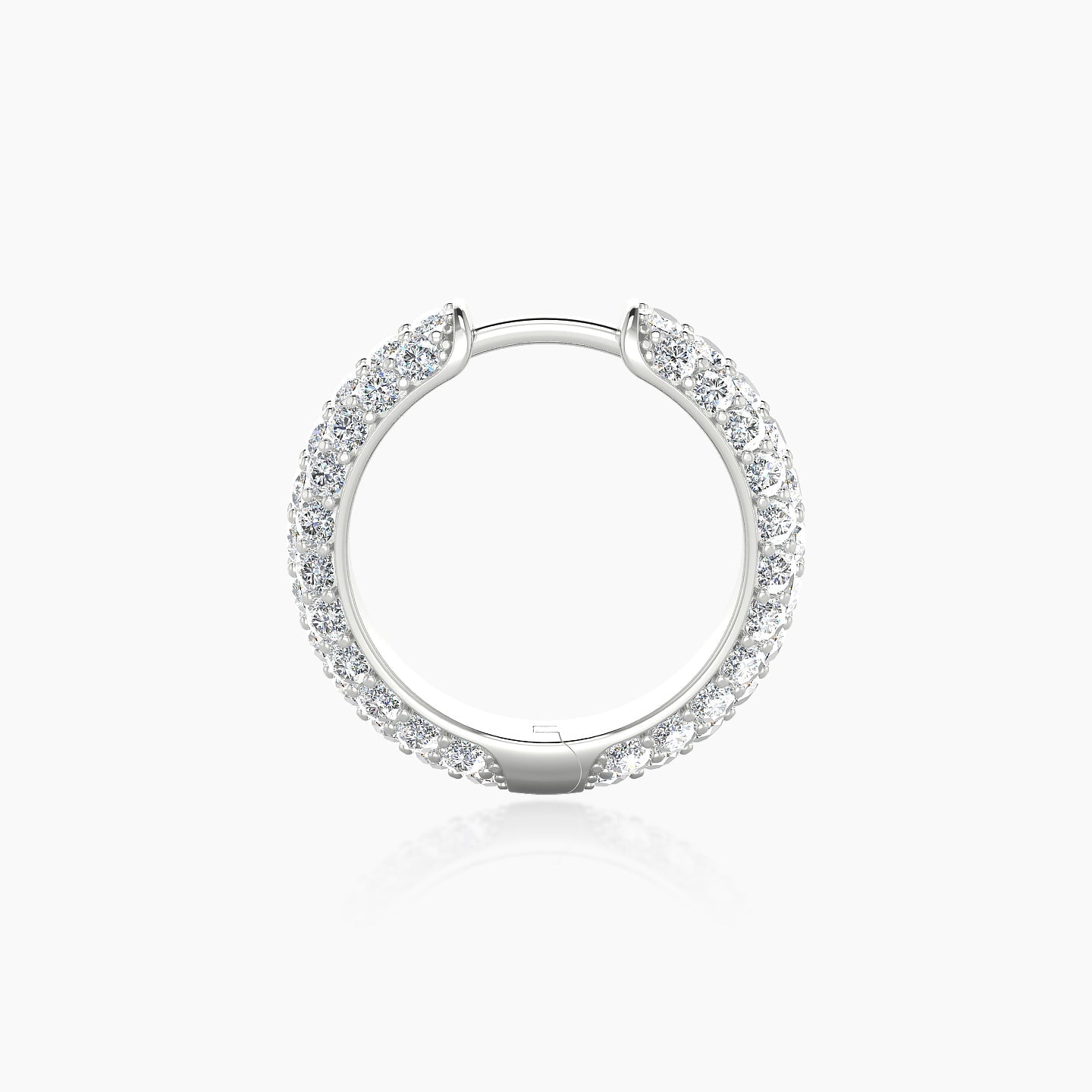 Theia | 18k White Gold 9.5 mm Pave Diamond Nose Ring Piercing