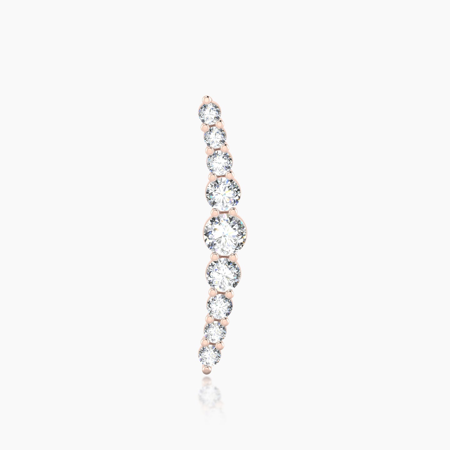 Tiamat | 18k Rose Gold 16.5 mm 5 mm Long Diamond Piercing