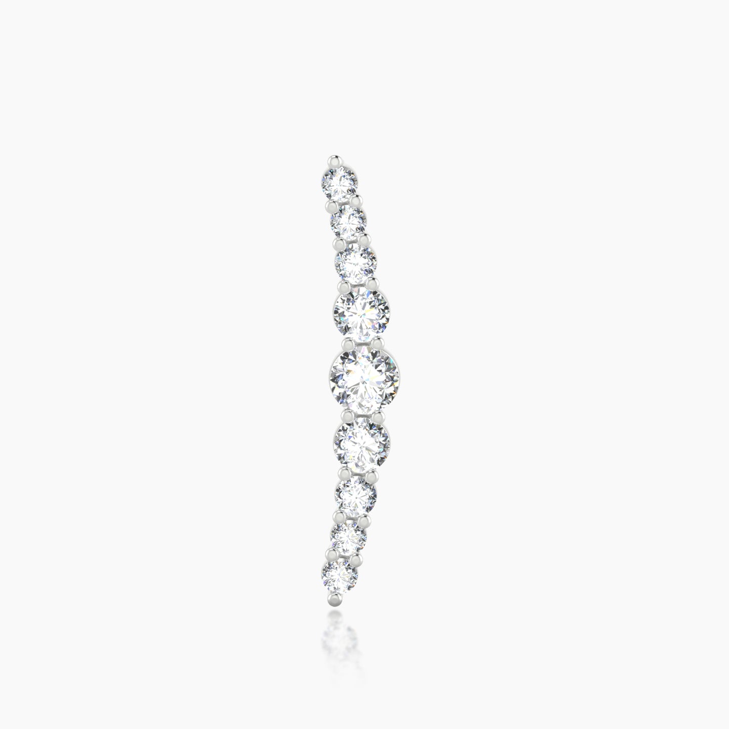 Tiamat | 18k White Gold 16.5 mm 5 mm Long Diamond Piercing