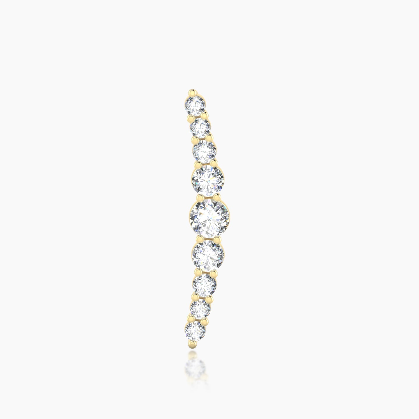 Tiamat | 18k Yellow Gold 16.5 mm 5 mm Long Diamond Piercing