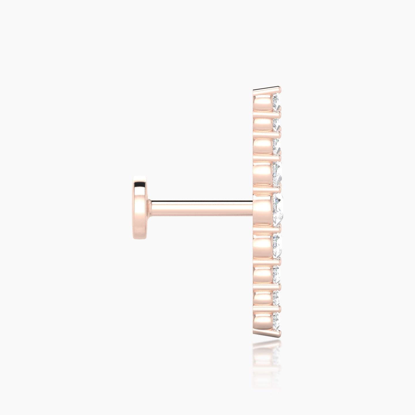 Tiamat | 18k Rose Gold 16.5 mm 5 mm Long Diamond Piercing