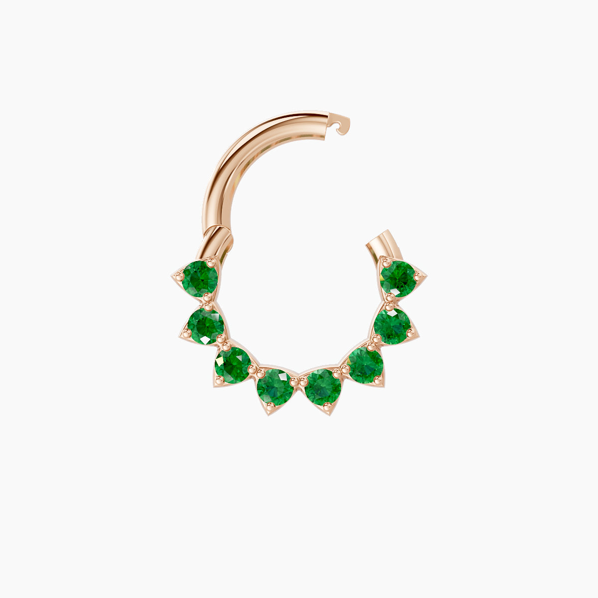 Uma | 18k Rose Gold 6.5 mm Emerald Daith Piercing