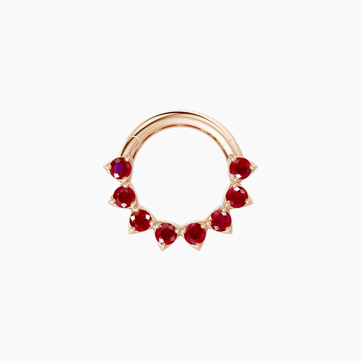 Uma | 18k Rose Gold 6.5 mm Ruby Daith Piercing