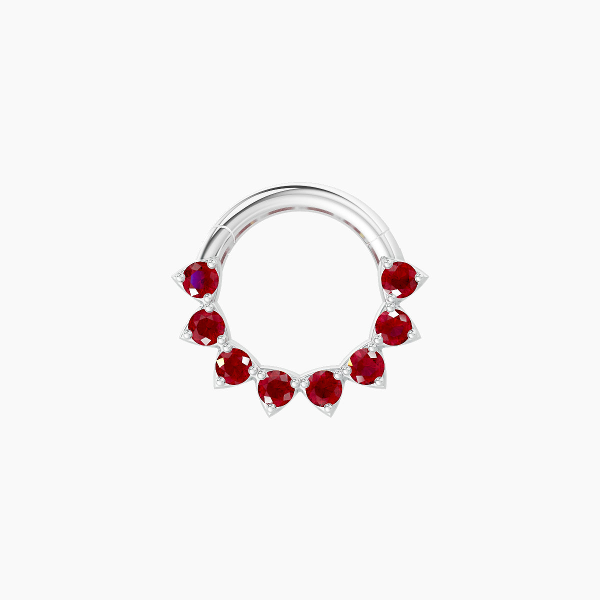 Uma | 18k White Gold 6.5 mm Ruby Daith Piercing