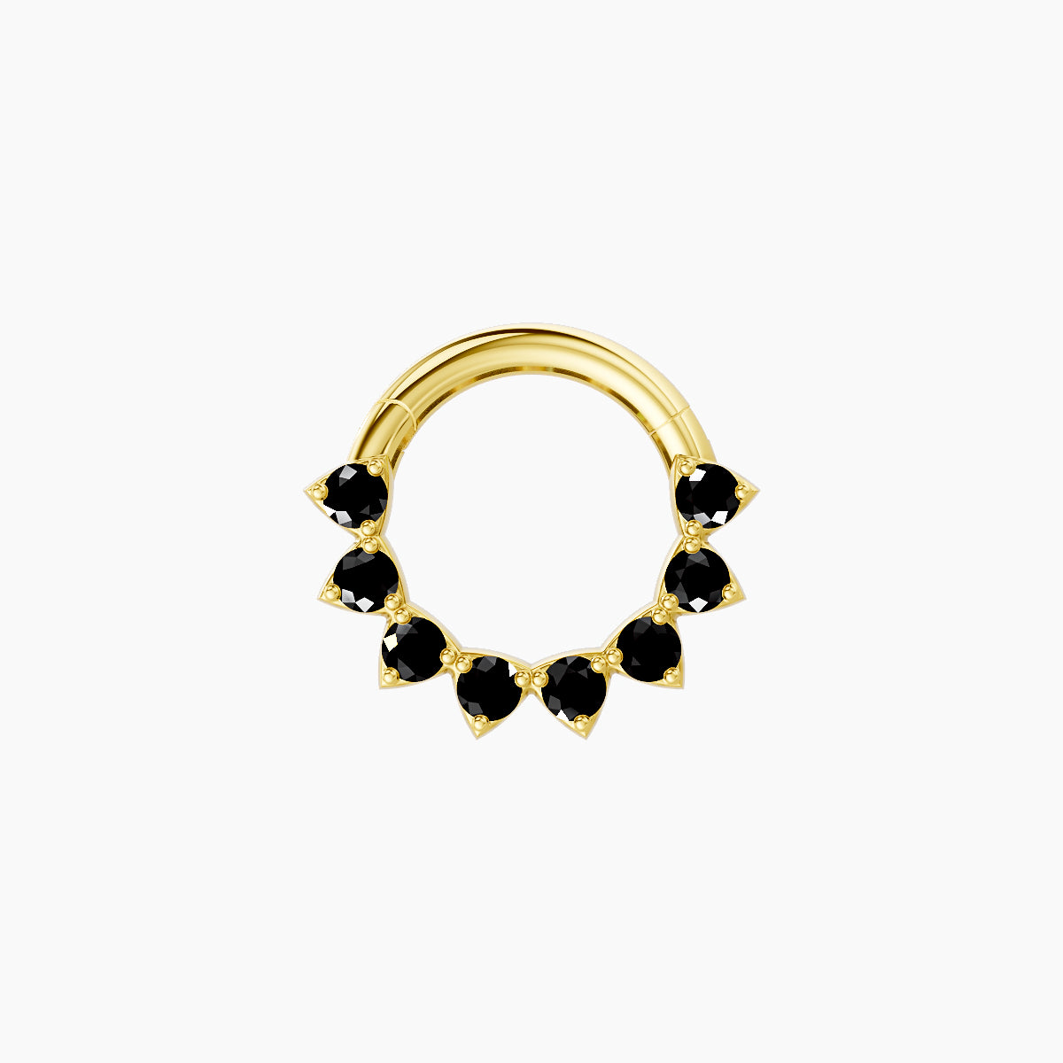 Uma | 18k Yellow Gold 6.5 mm Black Diamond Daith Piercing