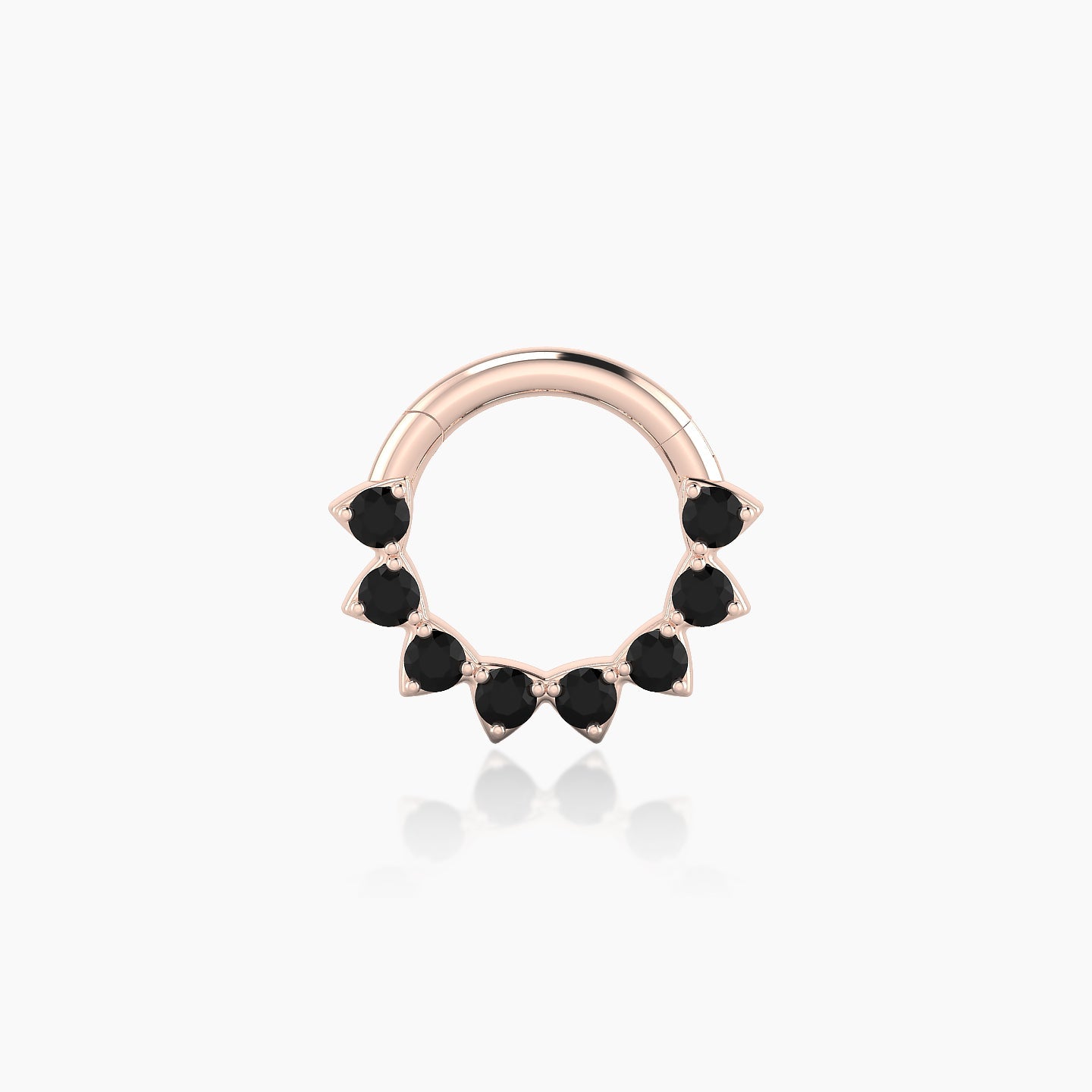 Uma | 18k Rose Gold 6.5 mm Black Diamond Daith Piercing