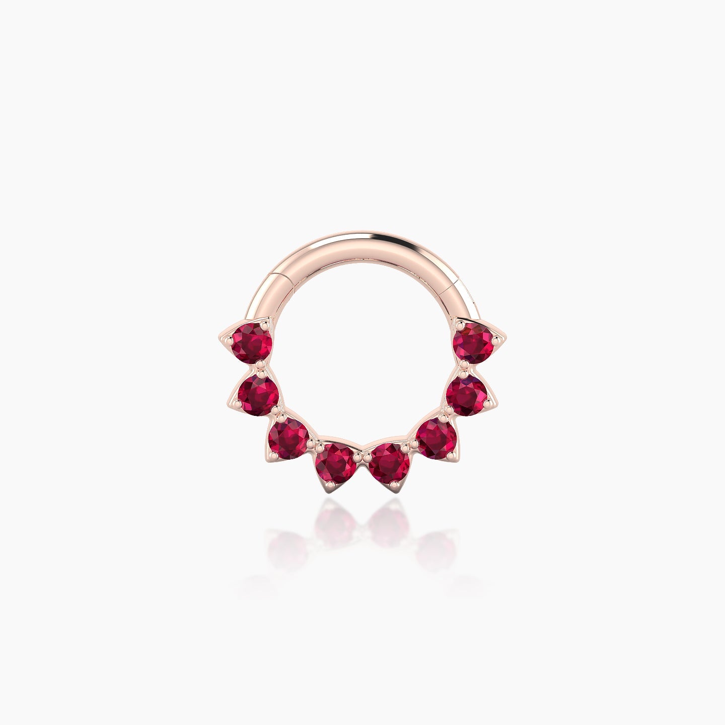 Uma | 18k Rose Gold 6.5 mm Ruby Daith Piercing