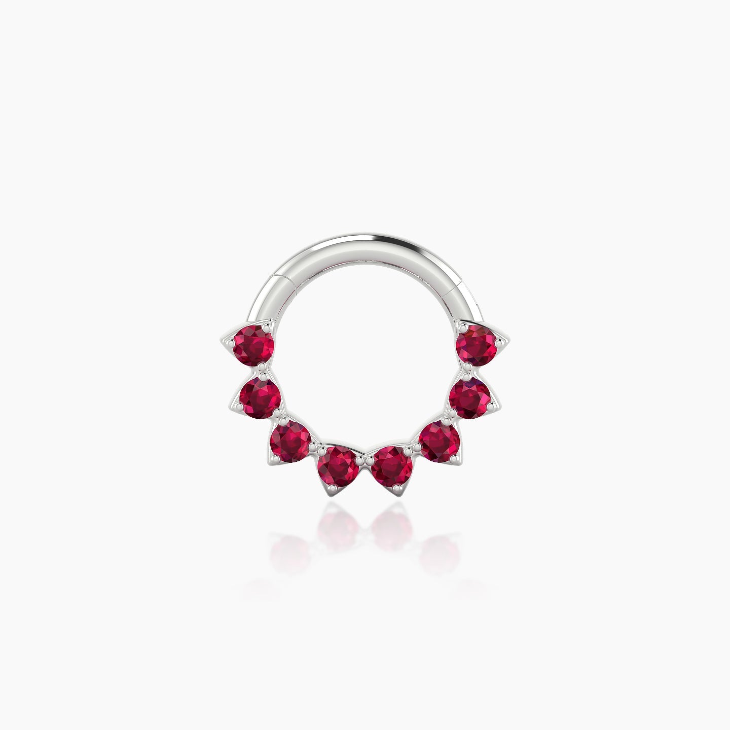 Uma | 18k White Gold 6.5 mm Ruby Daith Piercing